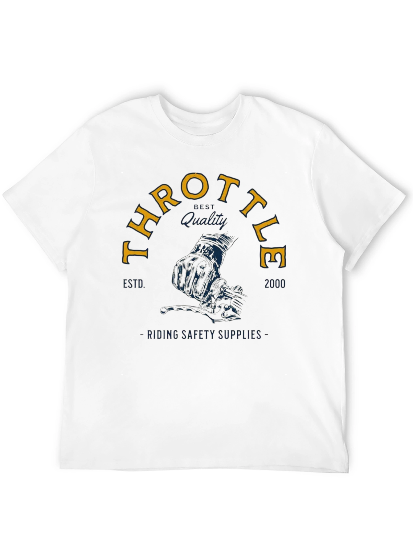Throttle Rider Graphic Tee - Black Cotton