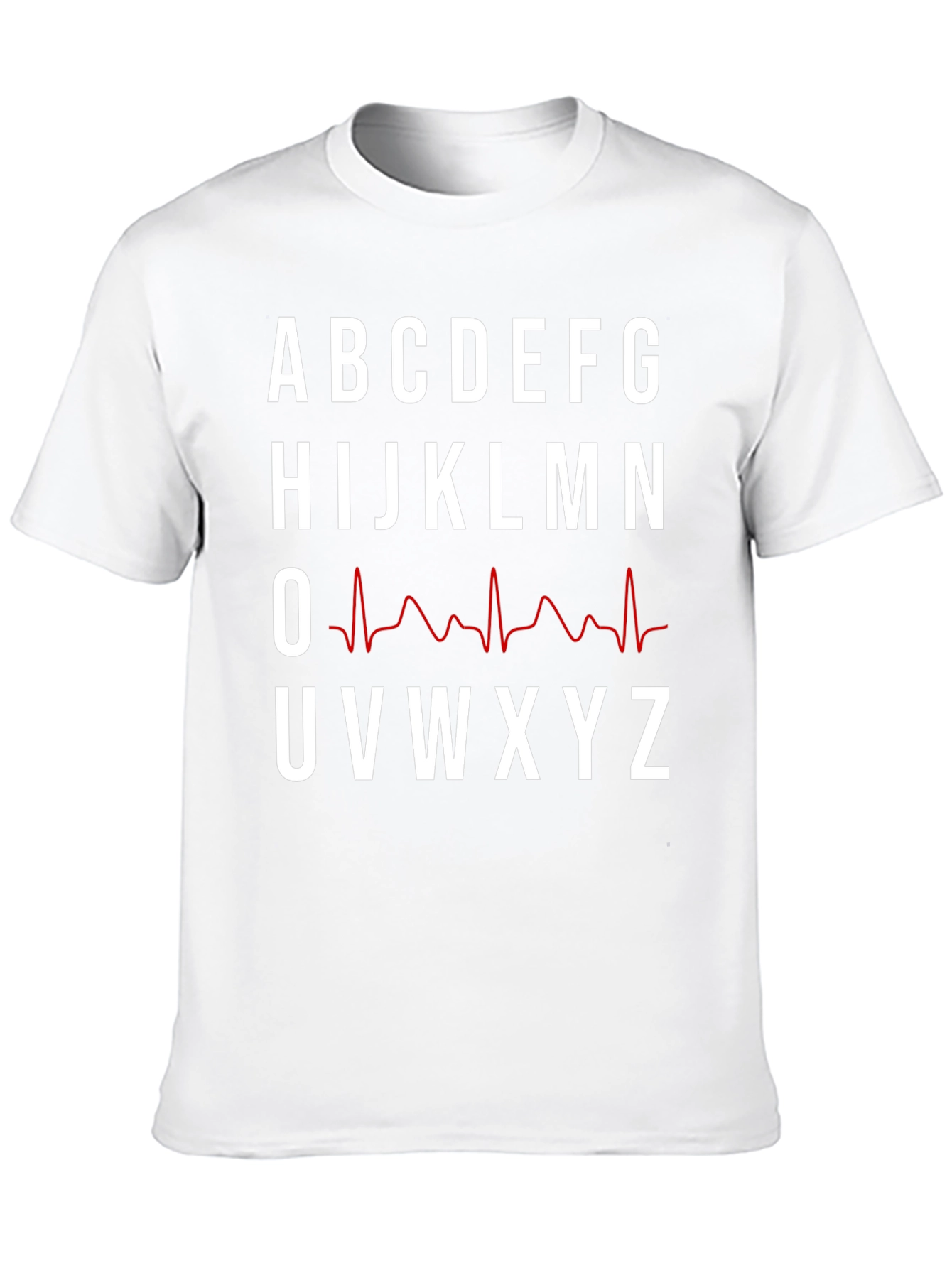 Alphabet ECG Heartbeat T-Shirt - Nurse Doctor Tee