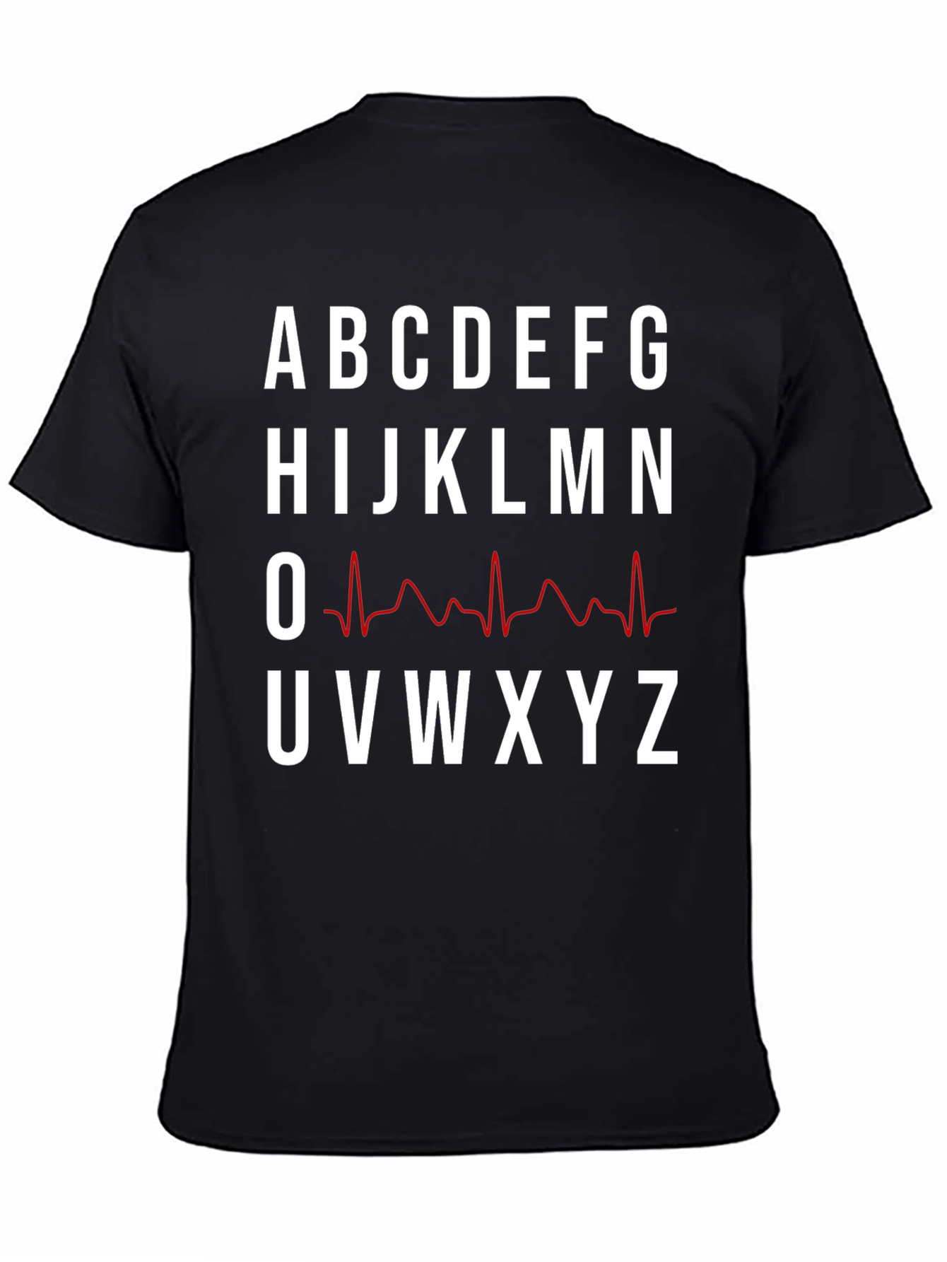 Alphabet ECG Heartbeat T-Shirt - Nurse Doctor Tee