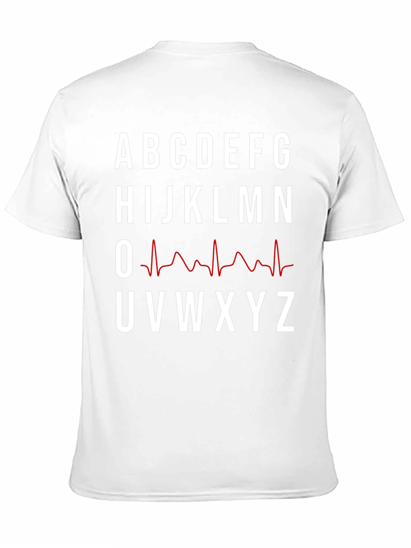 Alphabet ECG Heartbeat T-Shirt - Nurse Doctor Tee