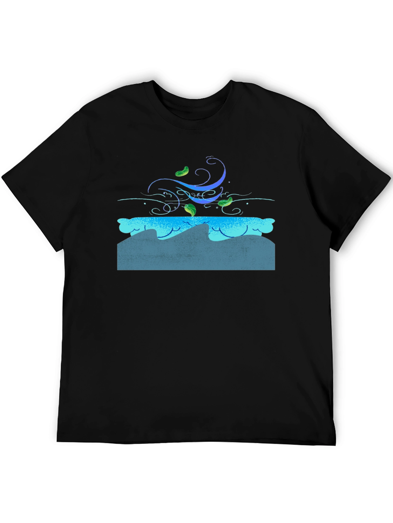 Wind & Waves Graphic Black T-Shirt