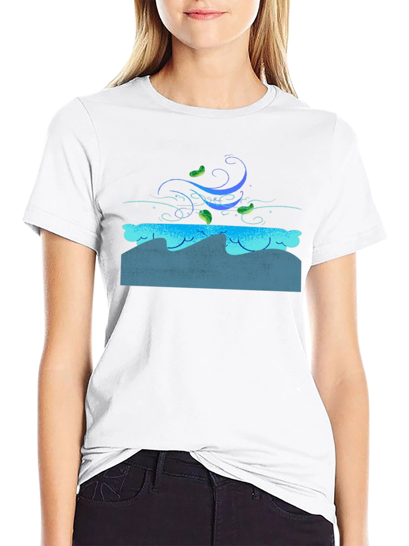 Wind & Waves Graphic Black T-Shirt