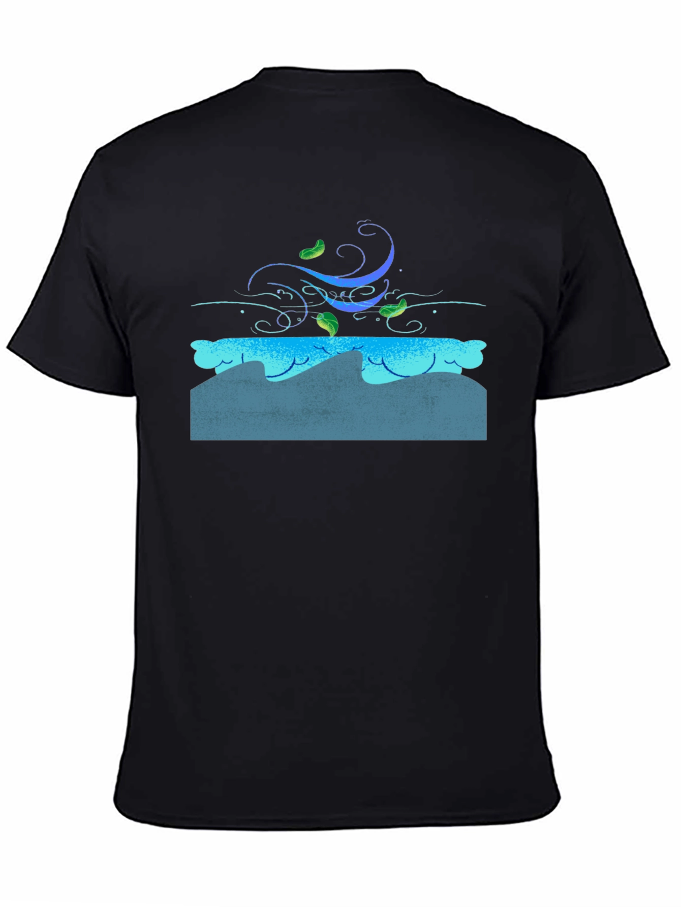 Wind & Waves Graphic Black T-Shirt