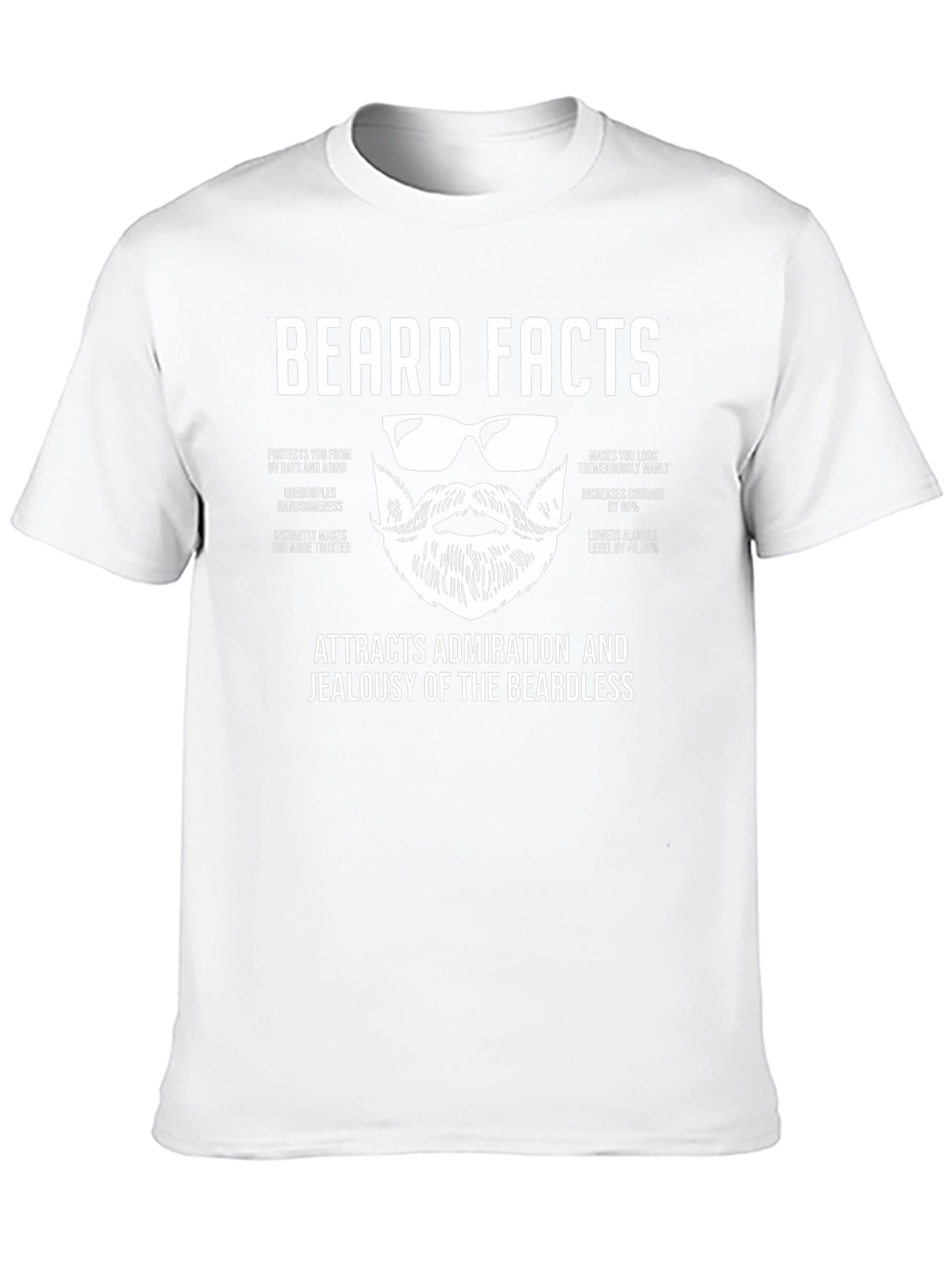 Beard Facts Funny Graphic Tee