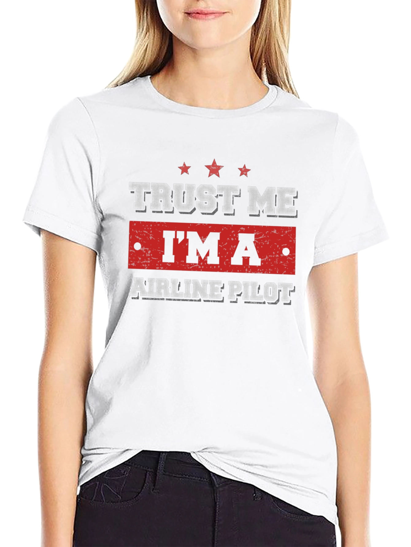 Trust Me Im A Airline Pilot Black Tee