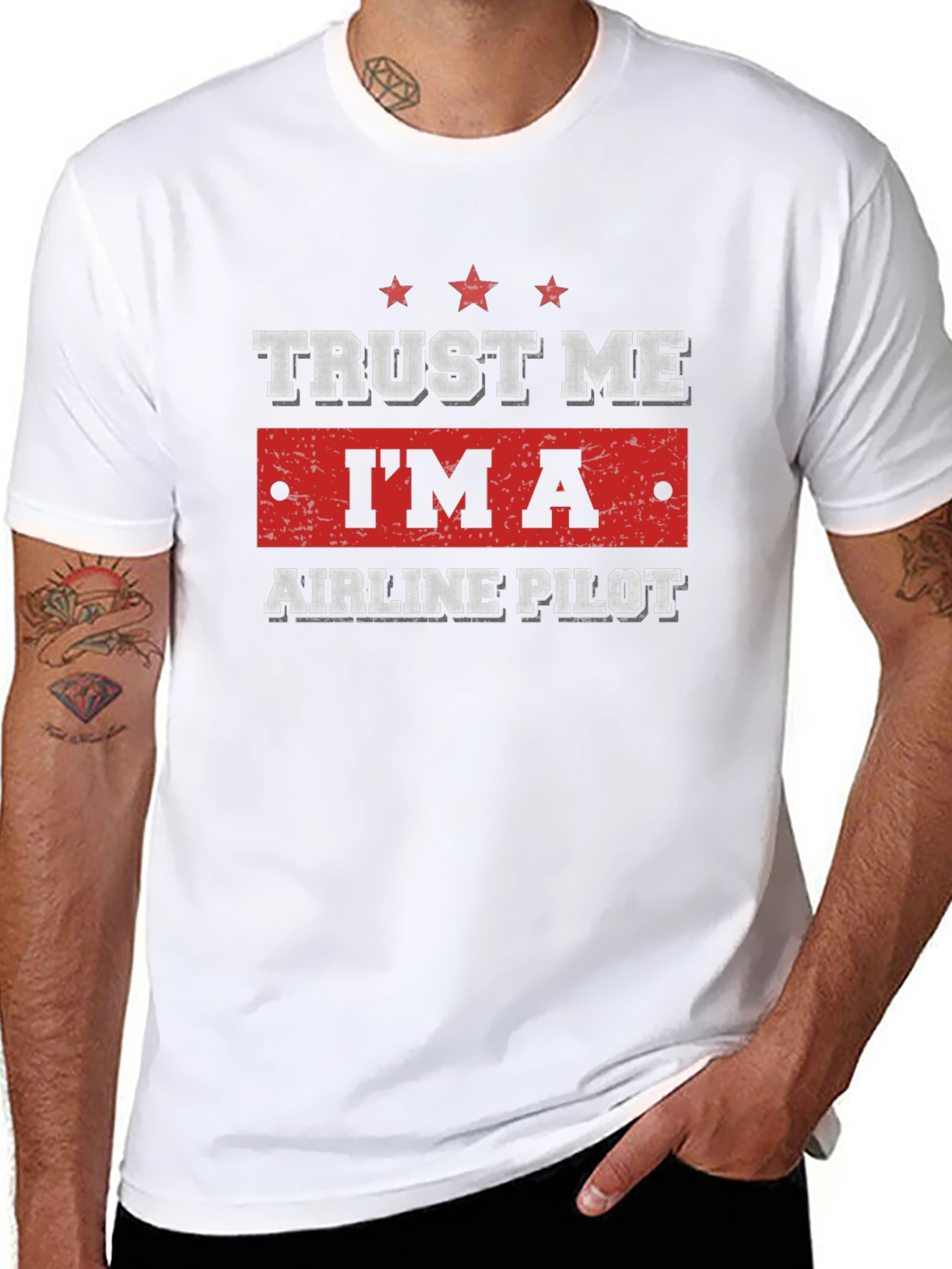 Trust Me Im A Airline Pilot Black Tee