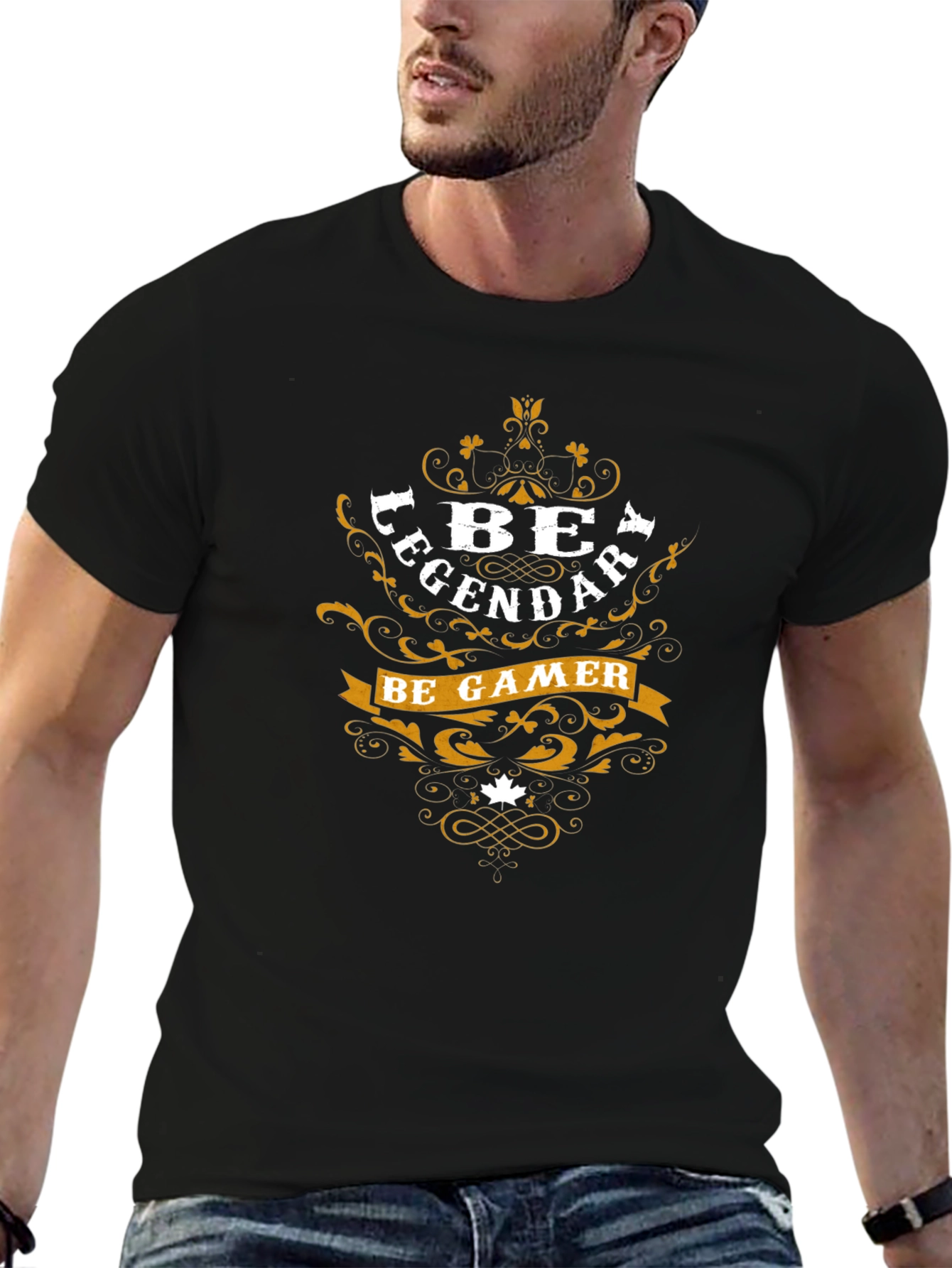 Be Legendary Be Gamer Black Graphic Tee