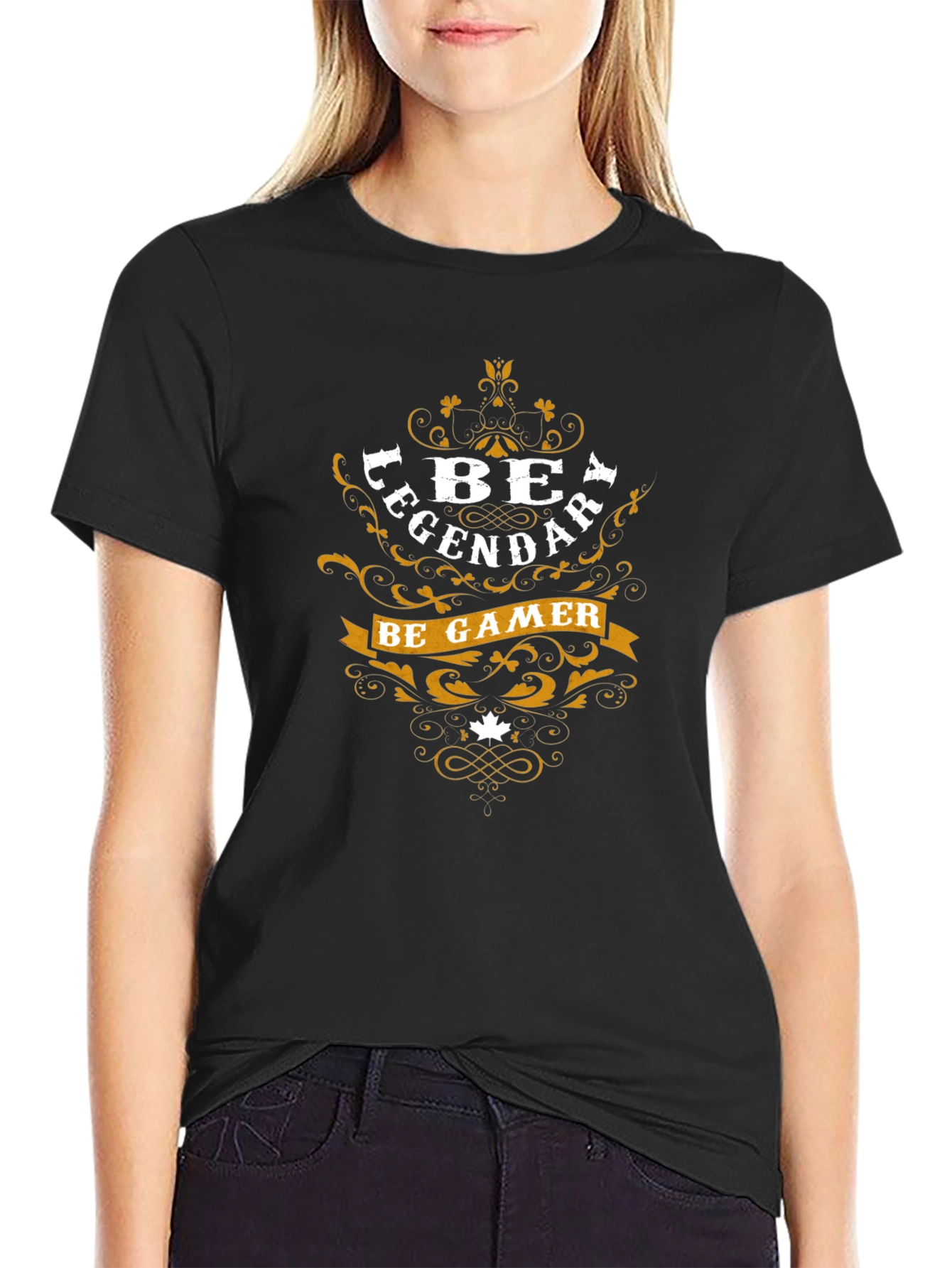 Be Legendary Be Gamer Black Graphic Tee