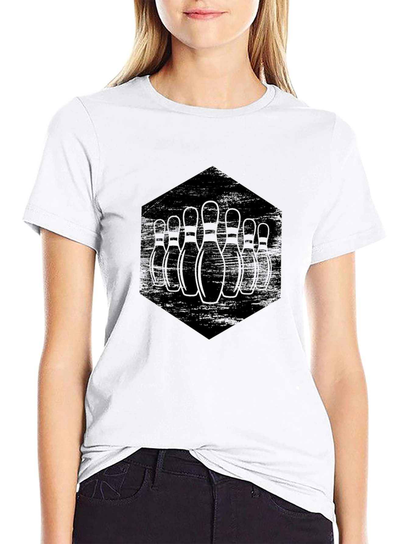 Bowling Pins Graphic Tee - Black