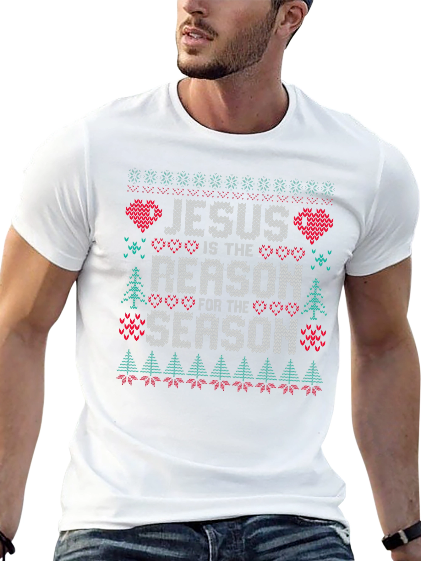 Jesus is the Reason Christmas Ugly Sweater T-Shirt