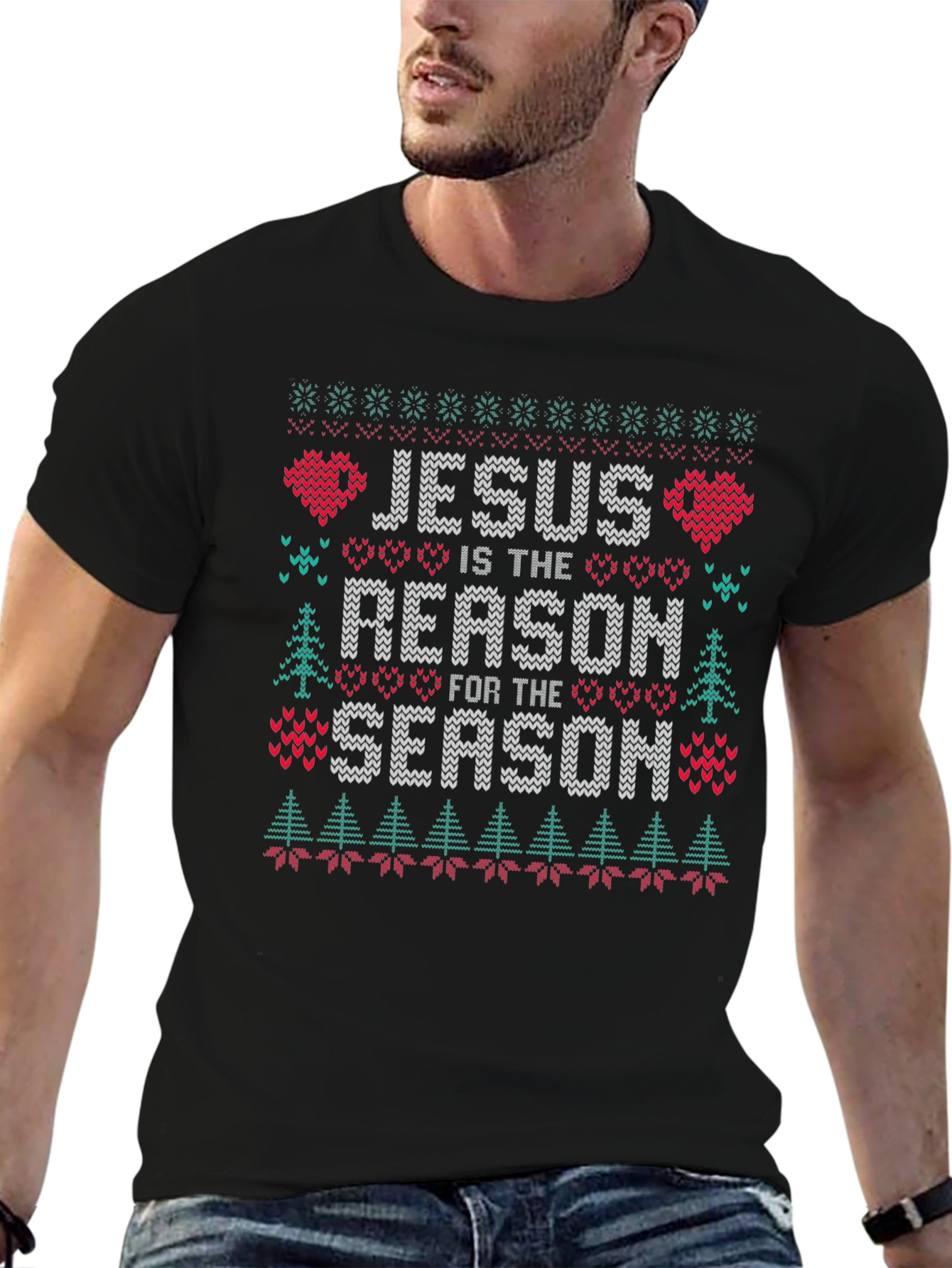 Jesus is the Reason Christmas Ugly Sweater T-Shirt