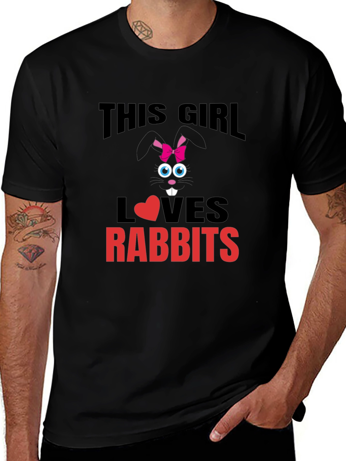 This Girl Loves Rabbits T-Shirt - Cute Bunny Tee