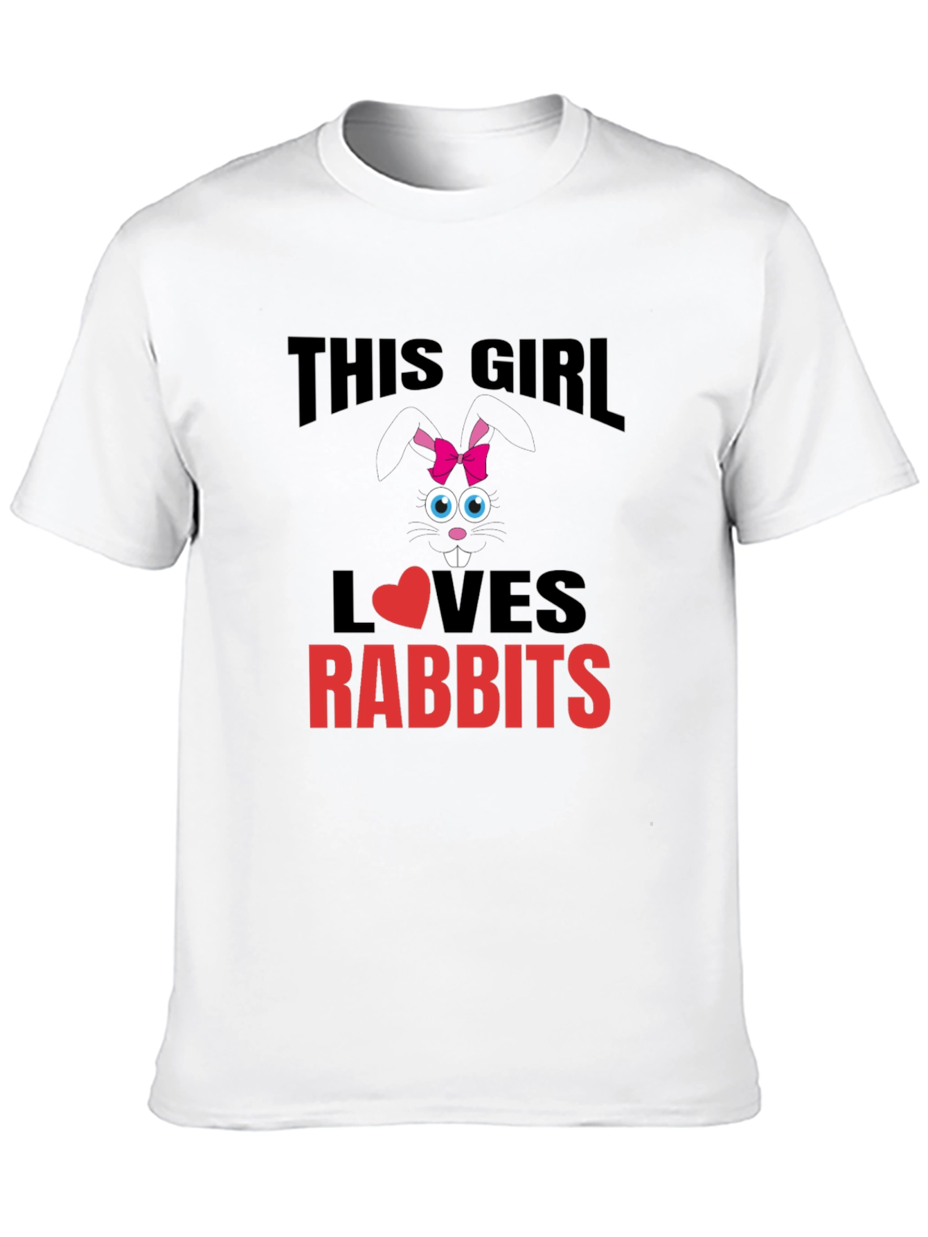 This Girl Loves Rabbits T-Shirt - Cute Bunny Tee