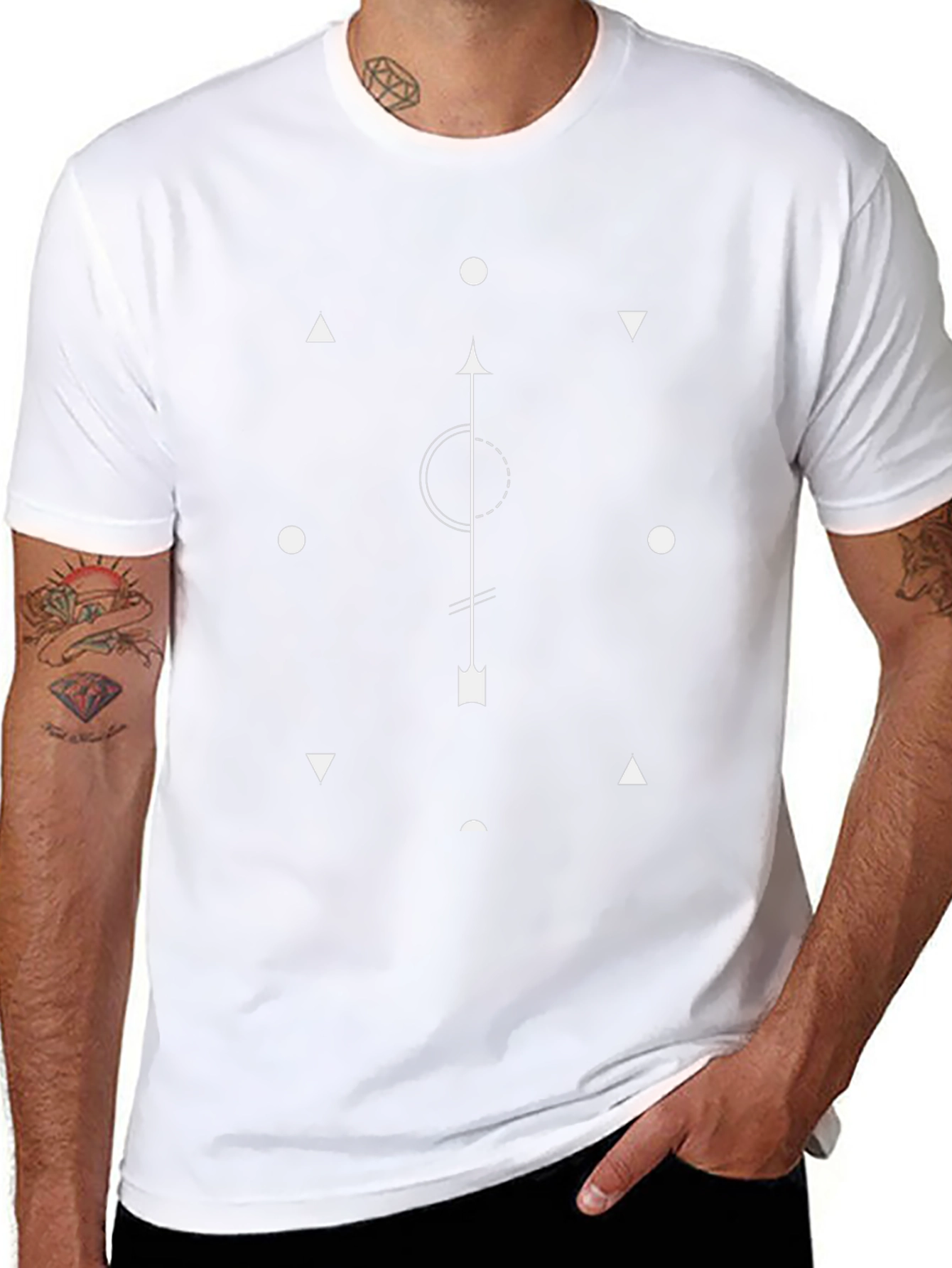 Geometric Arrow T-Shirt - Modern Minimalist Design