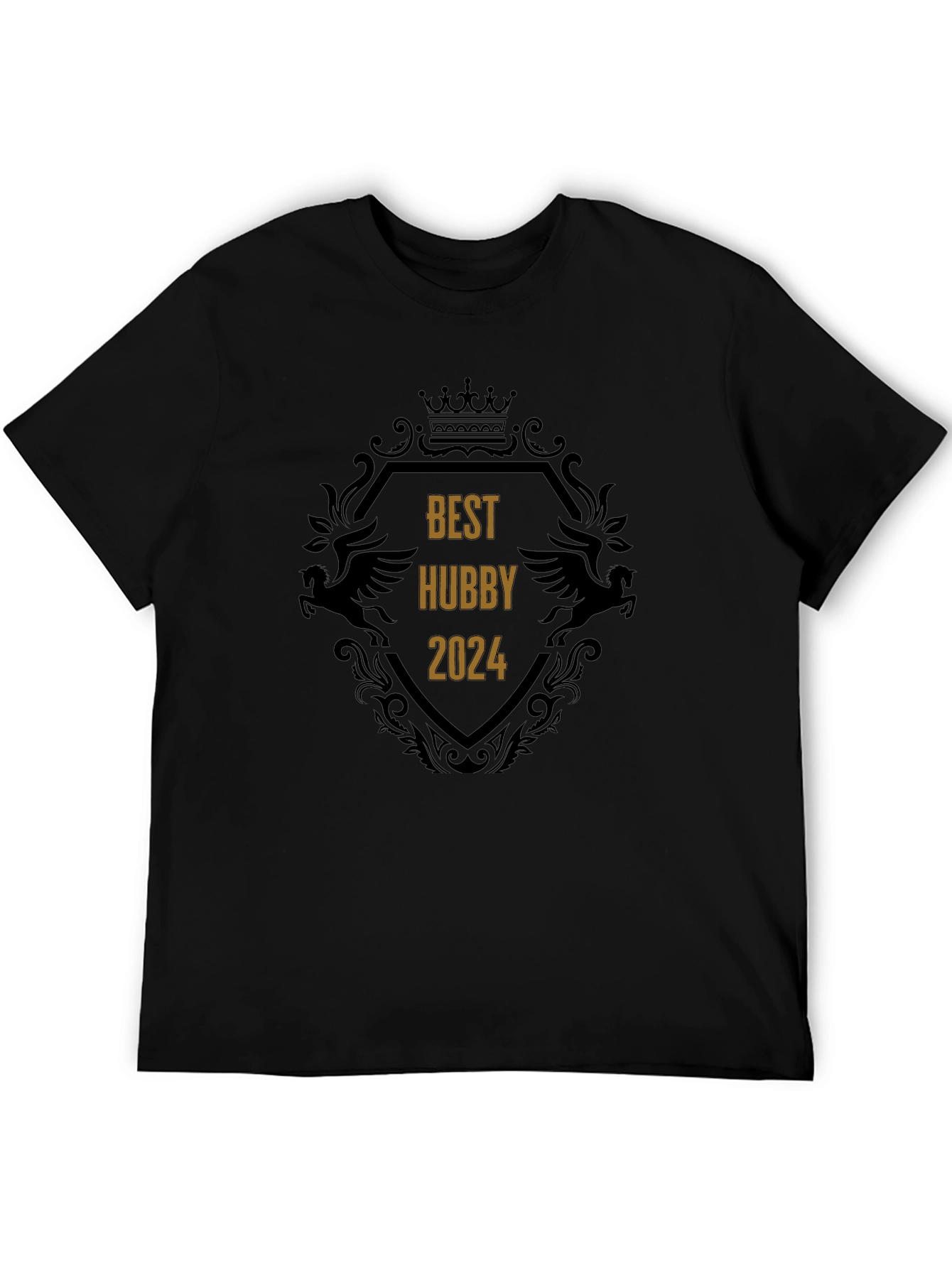 Best Hubby 2024 Black Graphic T-Shirt