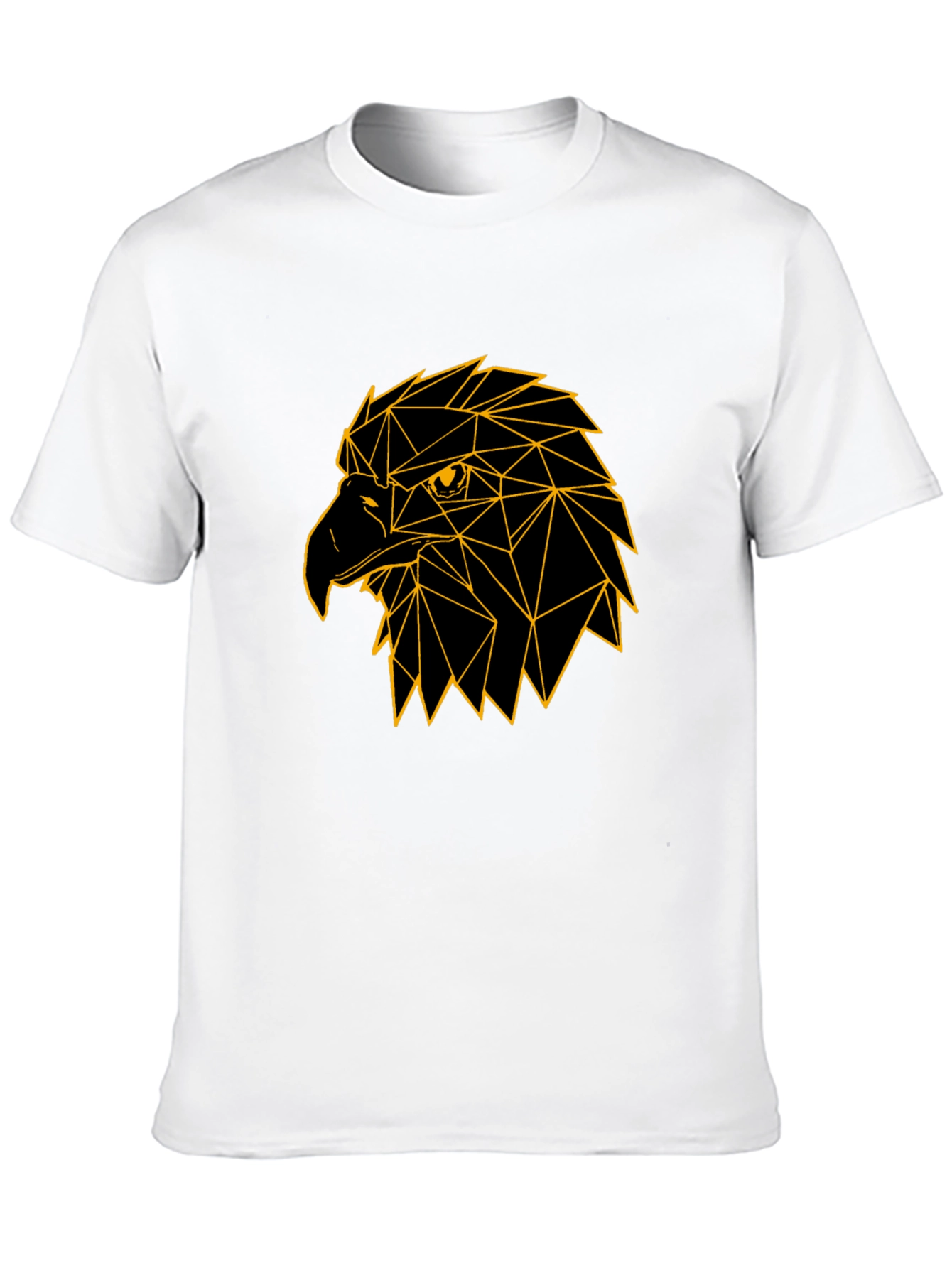 Geometric Eagle Graphic Tee - Black