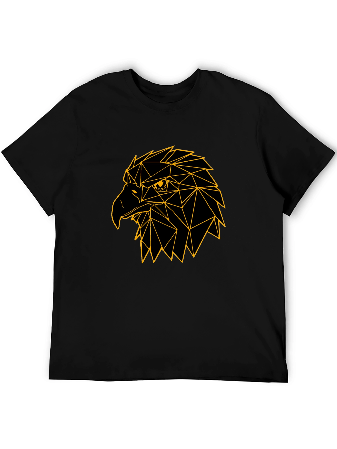 Geometric Eagle Graphic Tee - Black