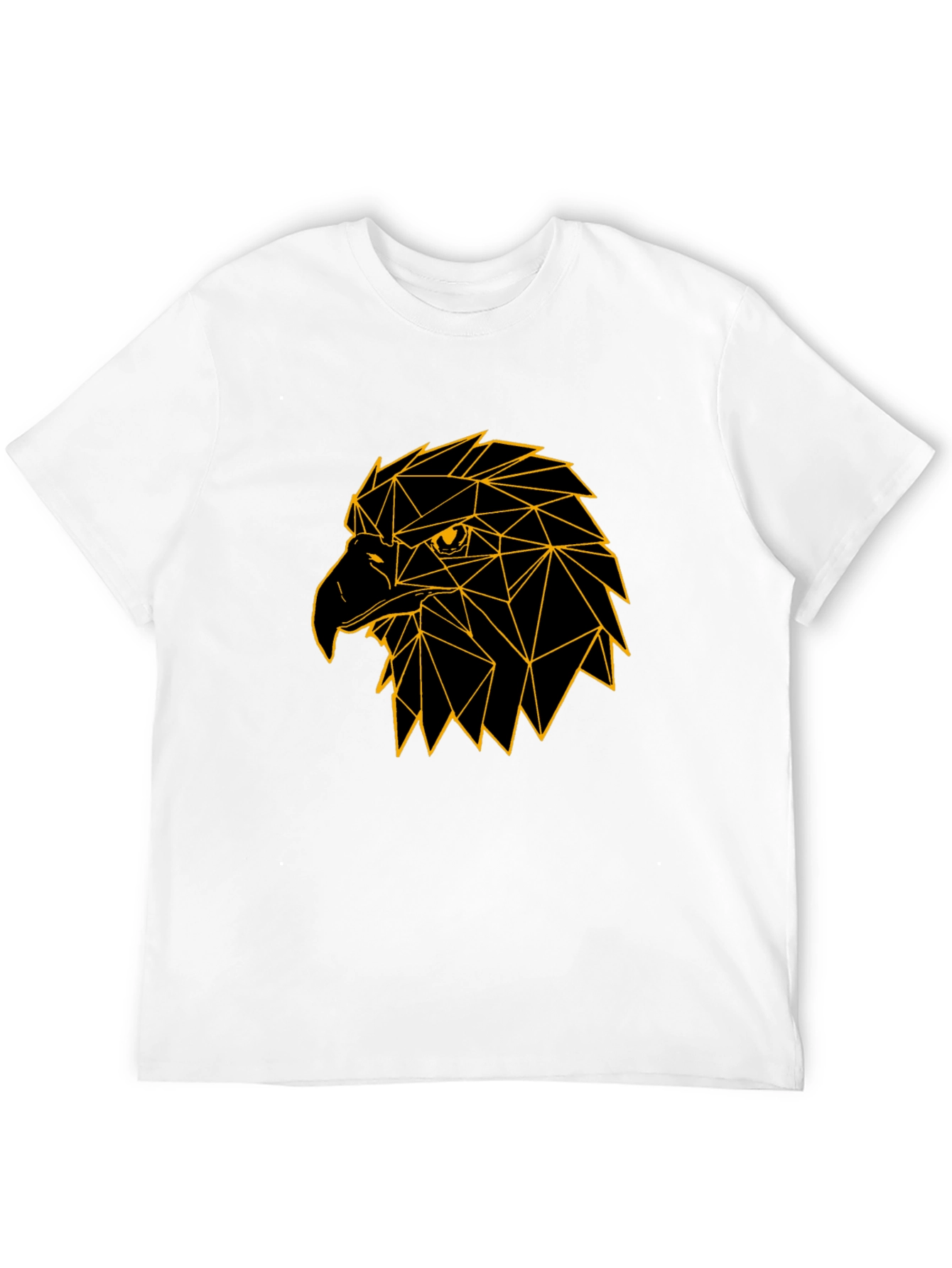 Geometric Eagle Graphic Tee - Black