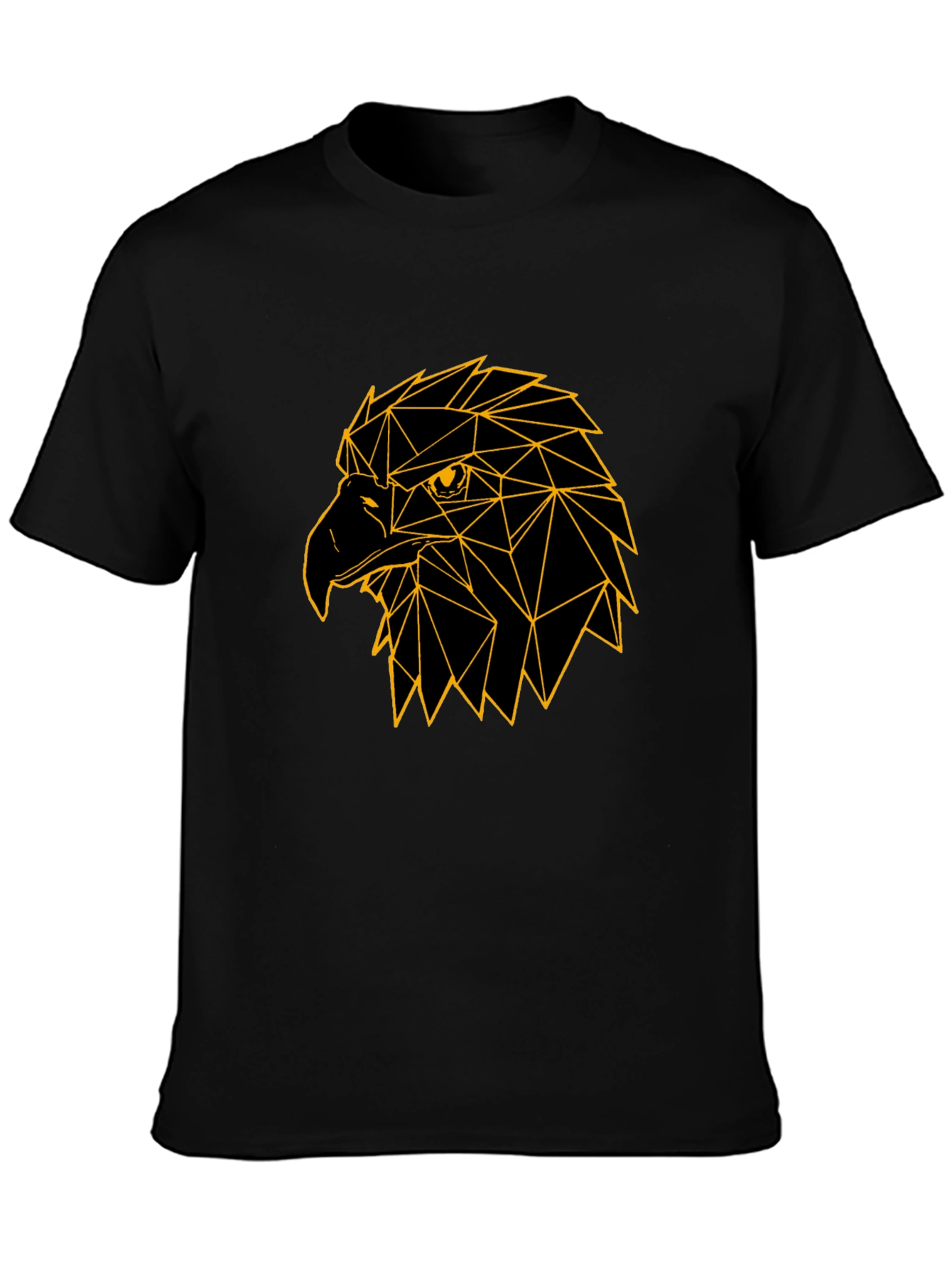 Geometric Eagle Graphic Tee - Black