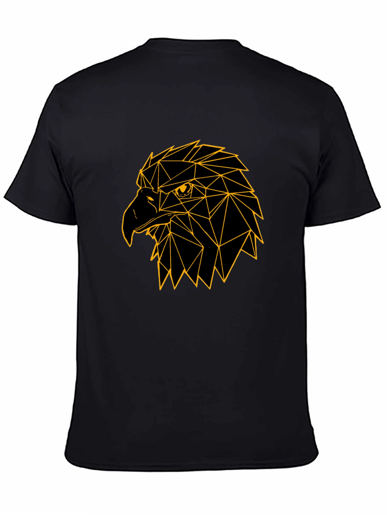 Geometric Eagle Graphic Tee - Black