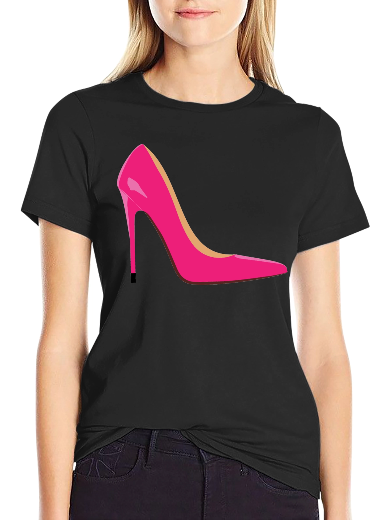 Stylish High Heel Graphic Tee - Fashion Statement Shirt