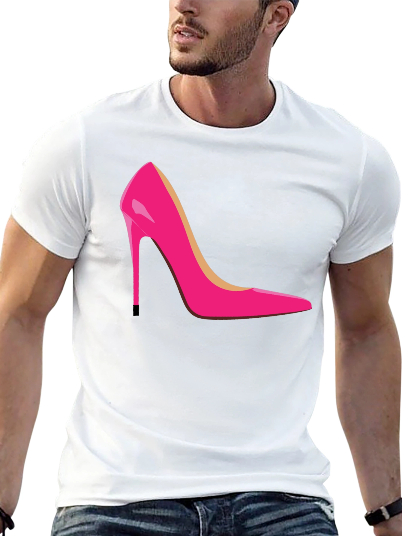 Stylish High Heel Graphic Tee - Fashion Statement Shirt