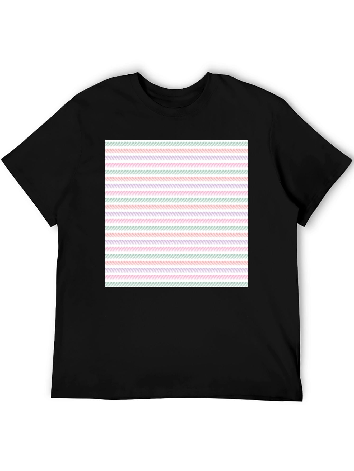 Striped Pattern Tee - Modern Casual Wear
