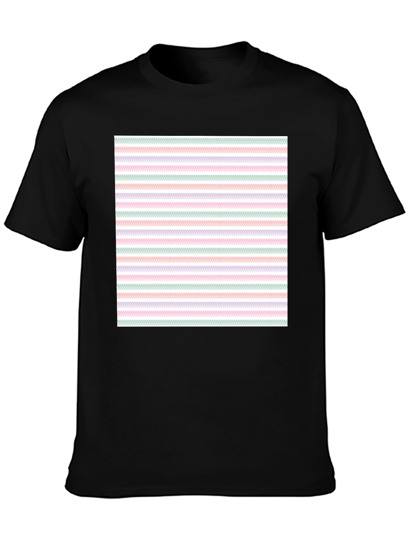 Striped Pattern Tee - Modern Casual Wear