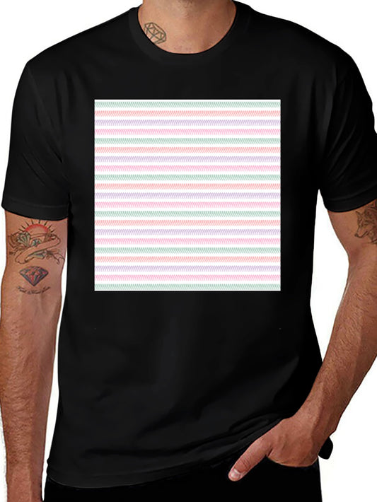 Striped Pattern Tee - Modern Casual Wear