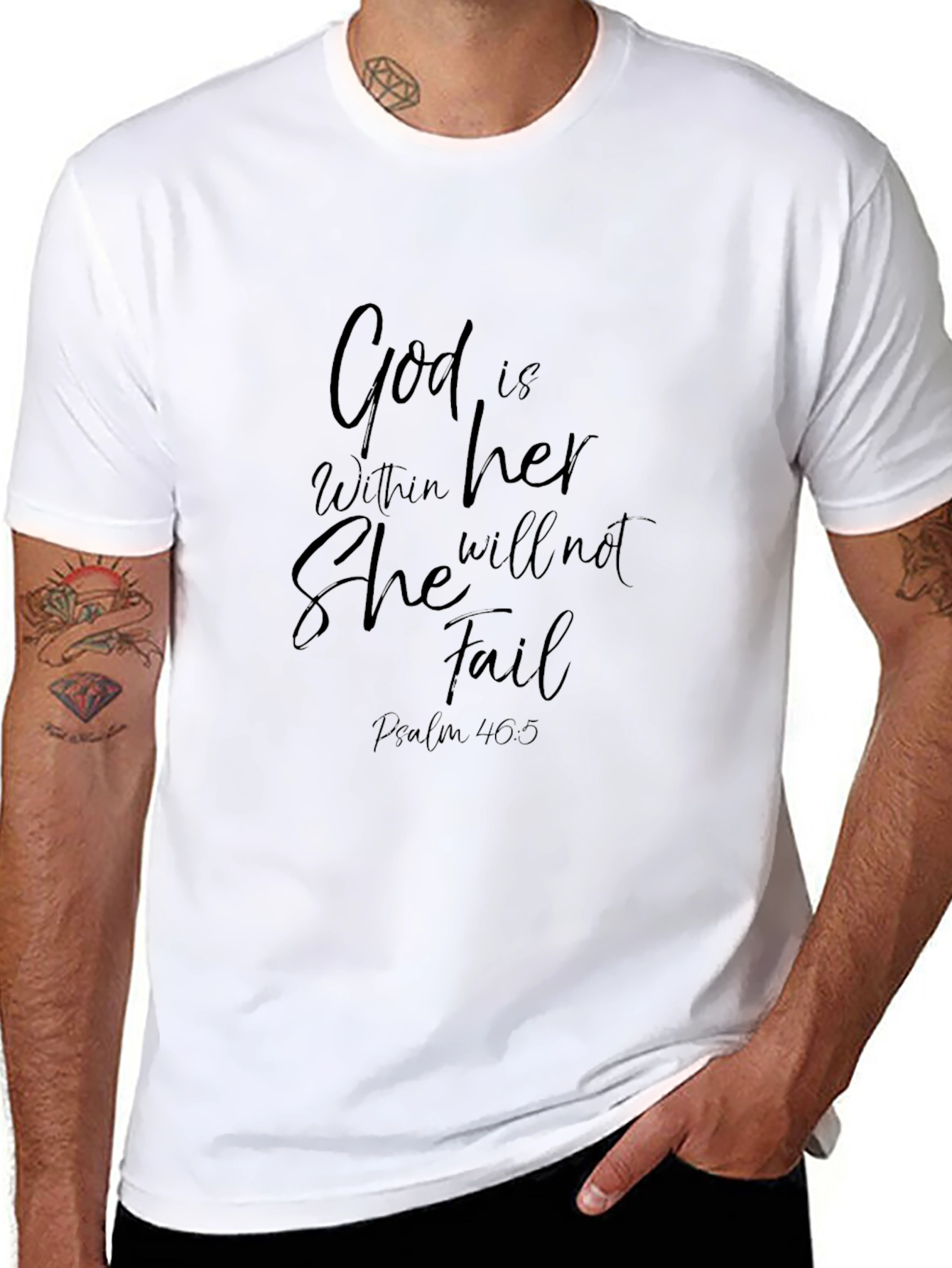 God is Within Her T-Shirt - Psalm 46:5