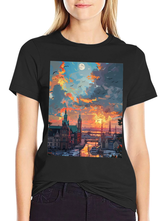 Cityscape Sunset T-Shirt