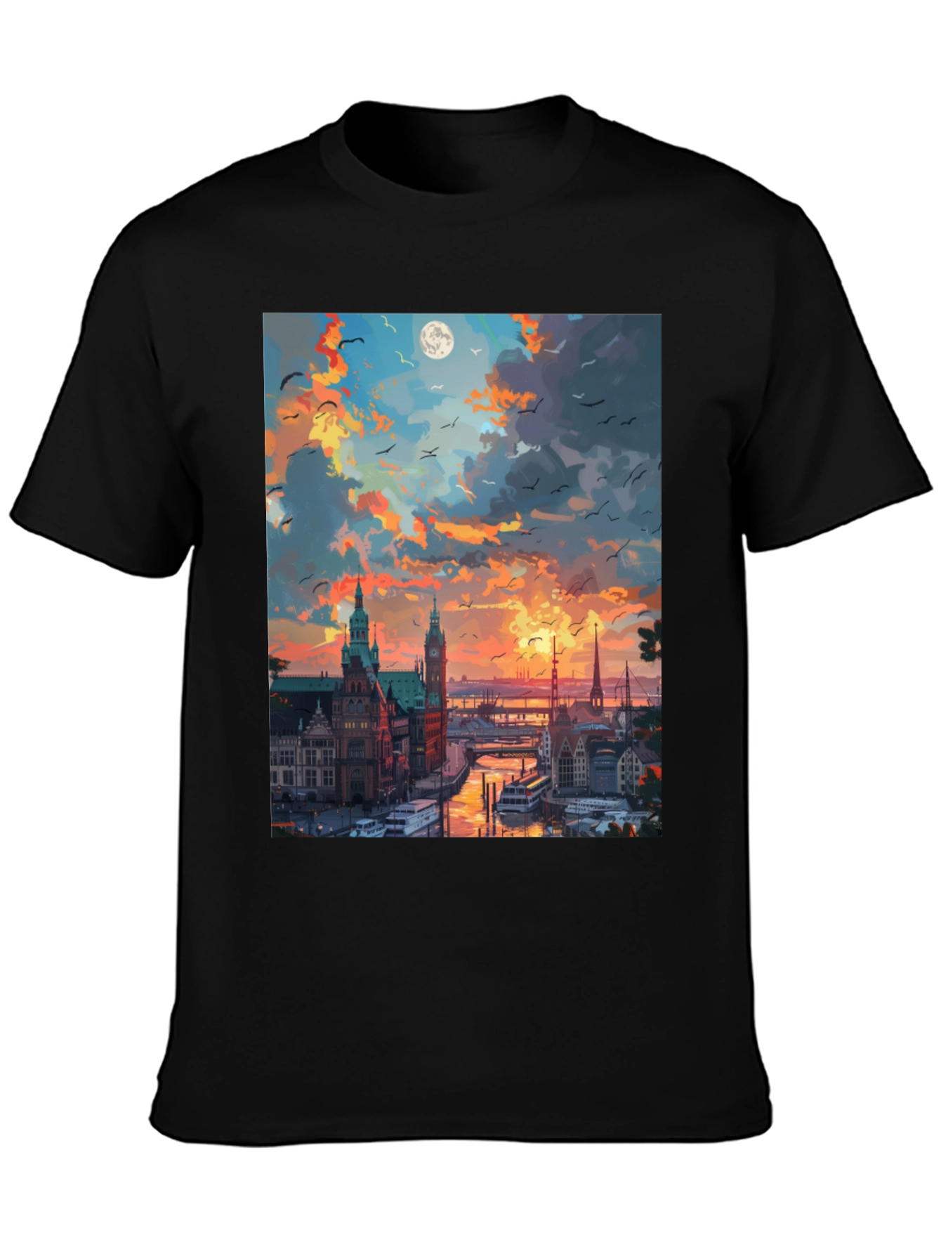 Cityscape Sunset T-Shirt