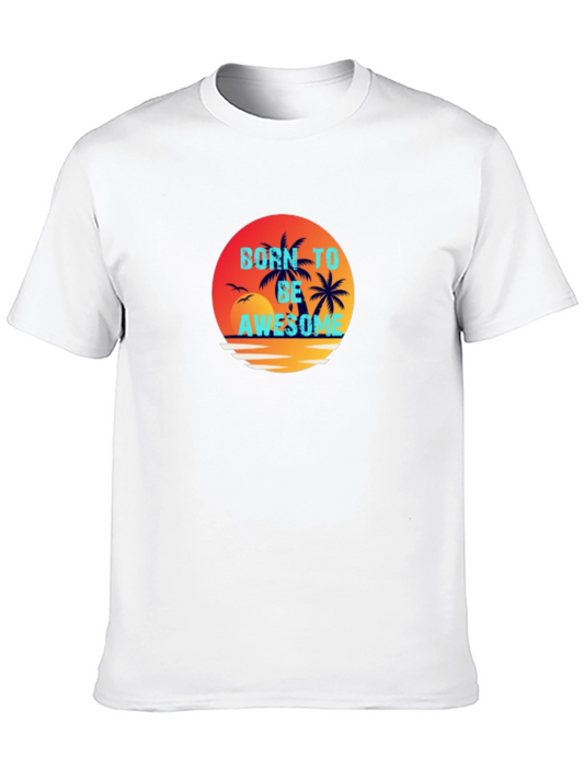 Born To Be Awesome Graphic Tee - Black