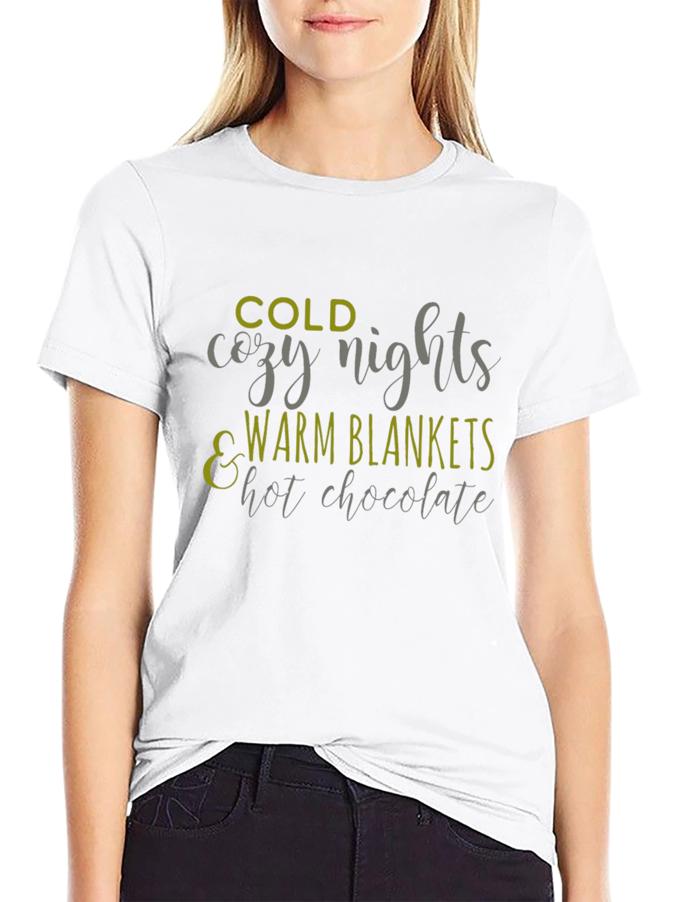 Cozy Winter Nights Graphic Tee - Warm & Stylish