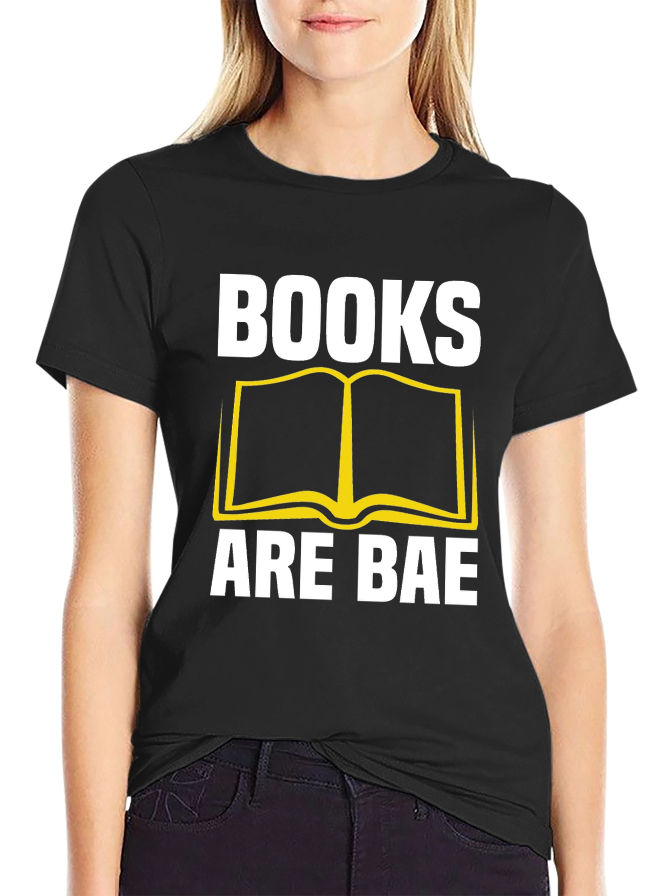 Books Are Bae Black Graphic T-Shirt