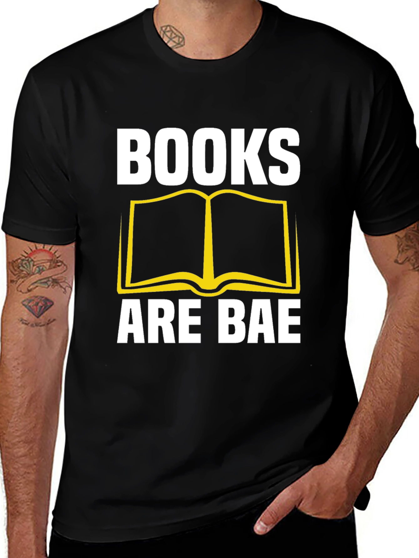 Books Are Bae Black Graphic T-Shirt