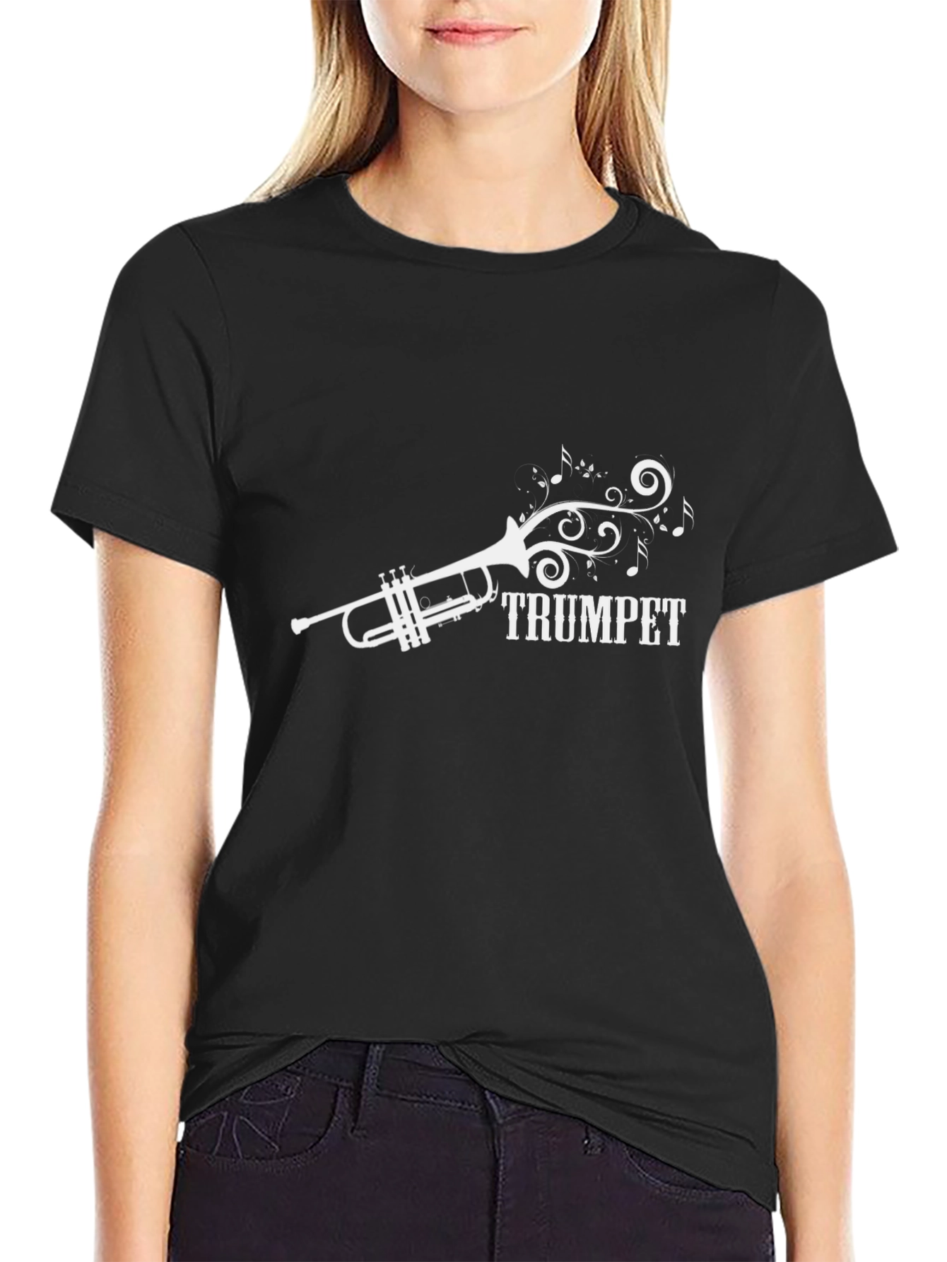 Trumpet Music T-Shirt - Black Cotton Tee