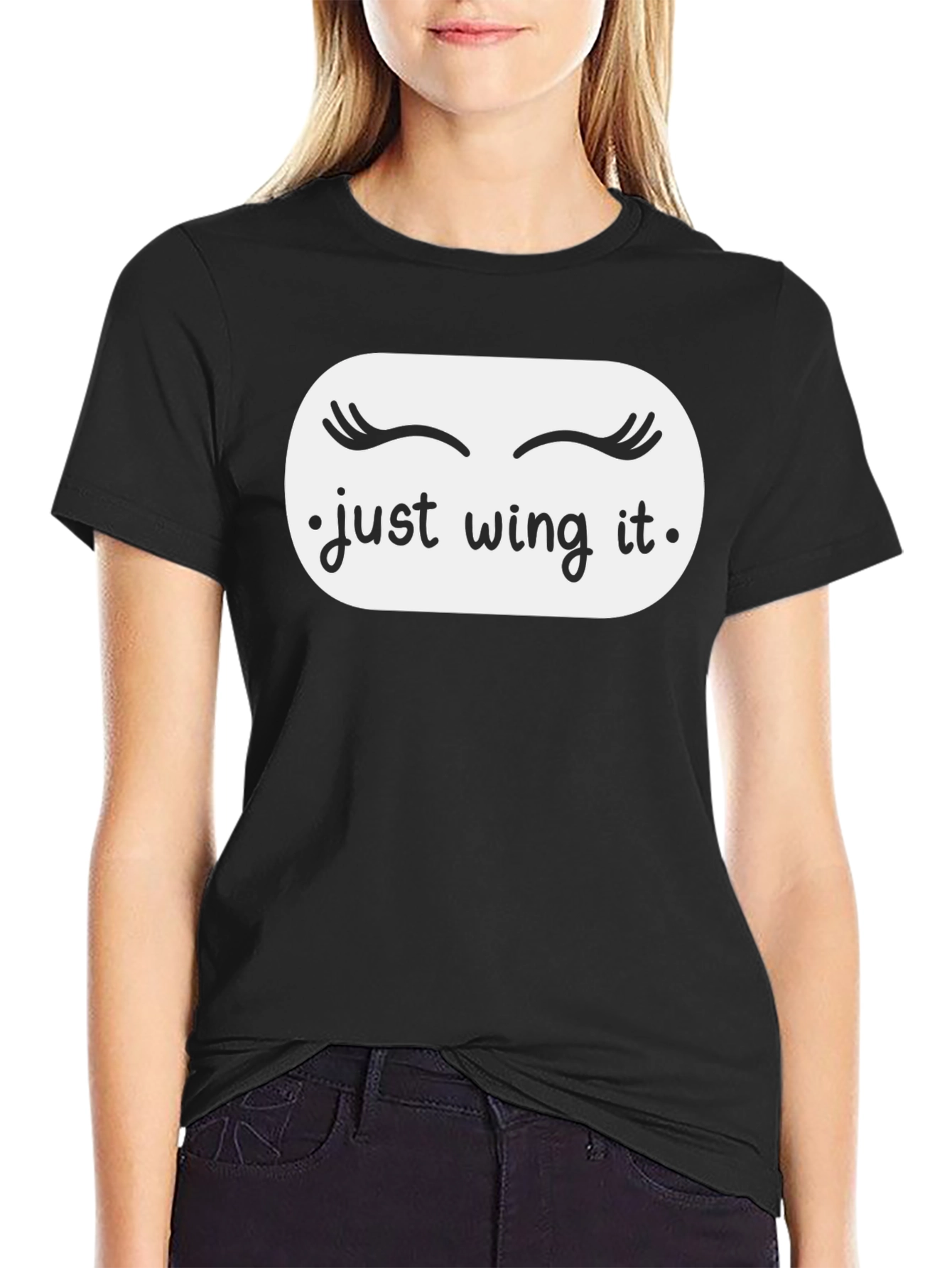 Just Wing It Graphic Tee - Black