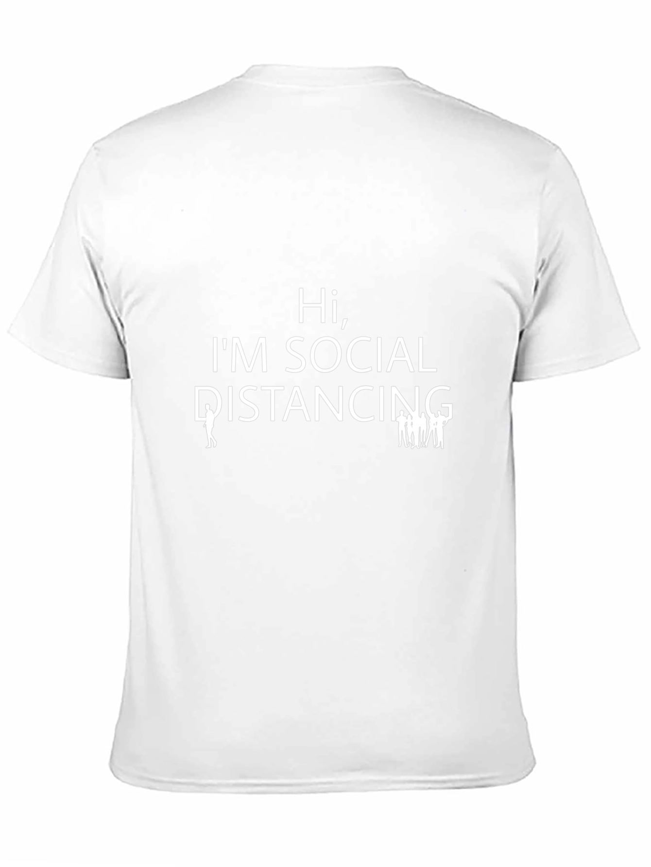 Social Distancing Graphic Tee - Black Cotton T-Shirt