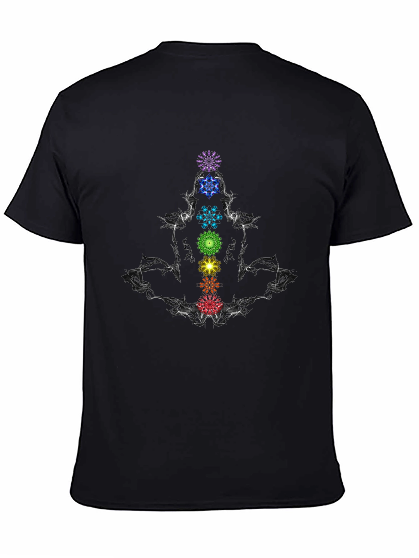 Chakra Mandala Graphic Tee - Meditative Style