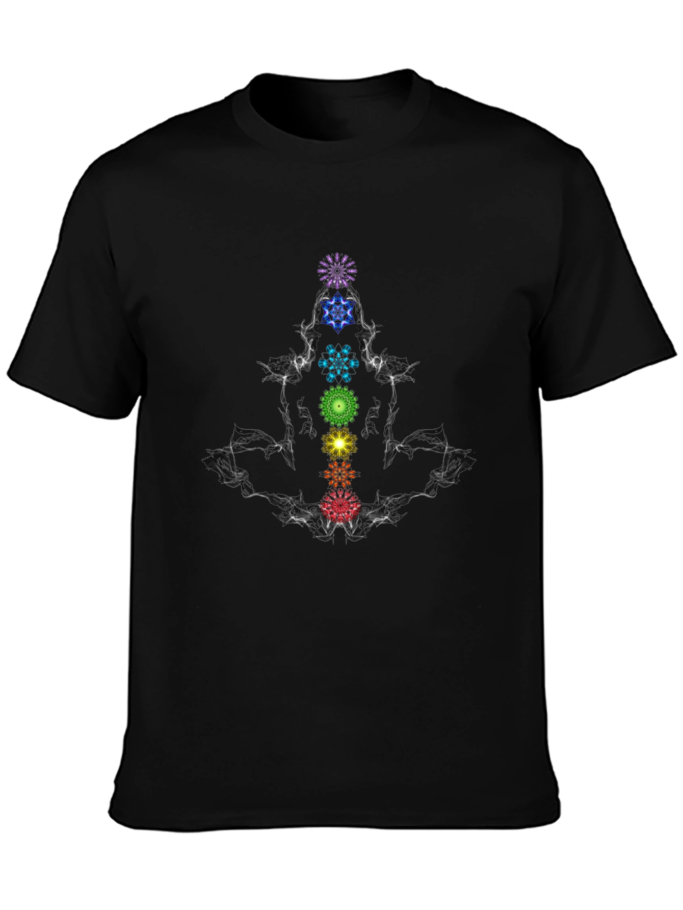 Chakra Mandala Graphic Tee - Meditative Style