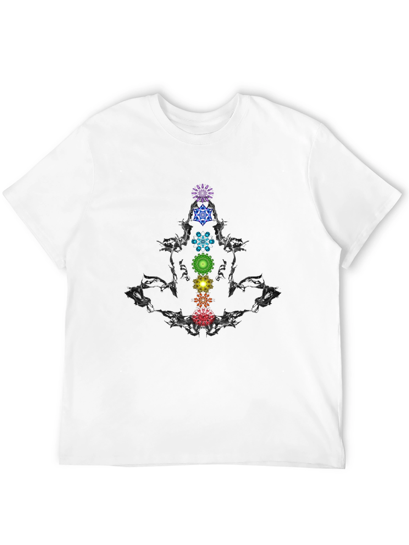 Chakra Mandala Graphic Tee - Meditative Style