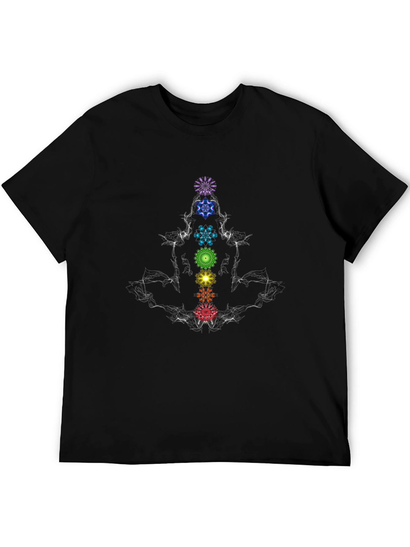 Chakra Mandala Graphic Tee - Meditative Style
