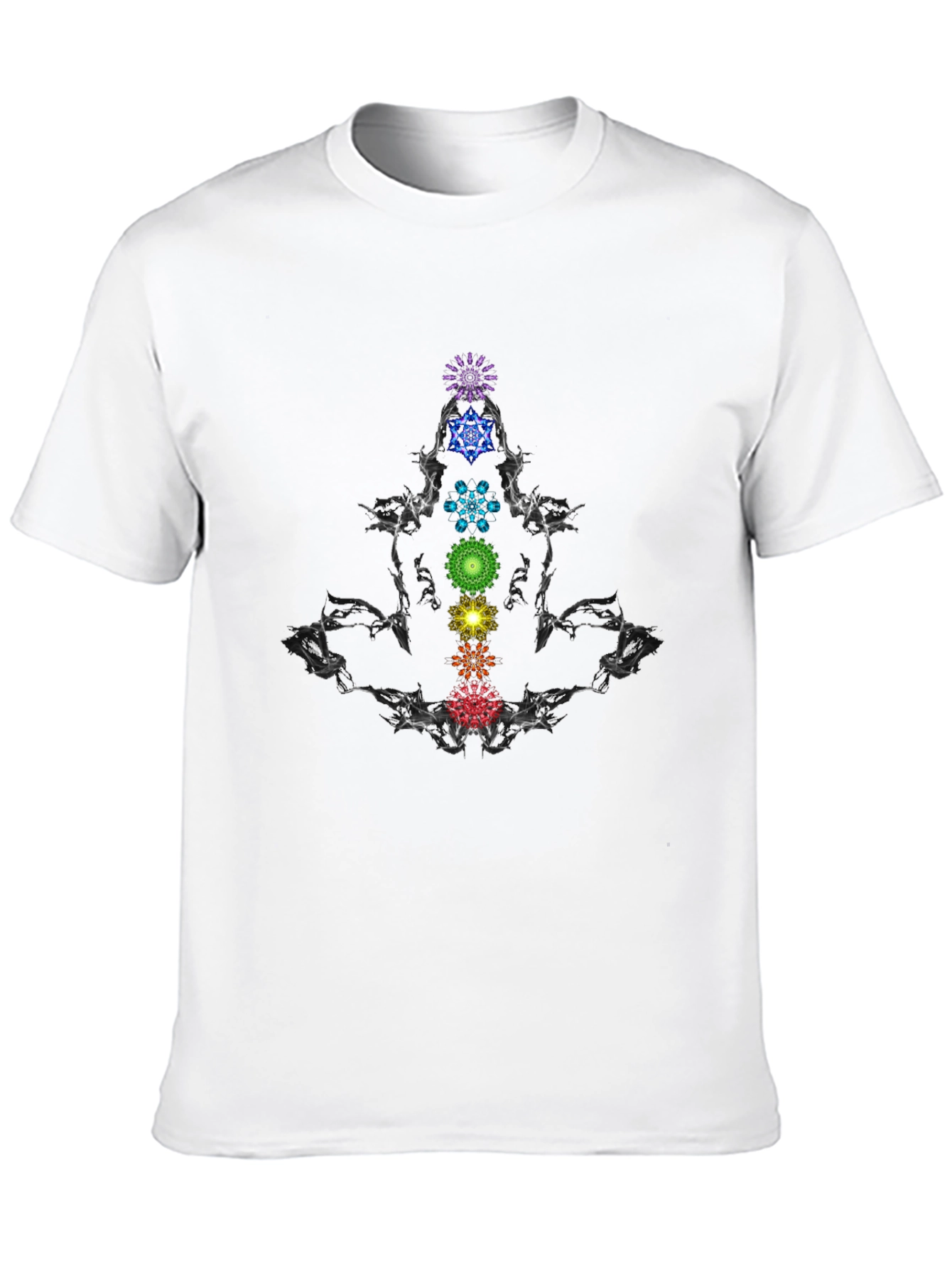 Chakra Mandala Graphic Tee - Meditative Style