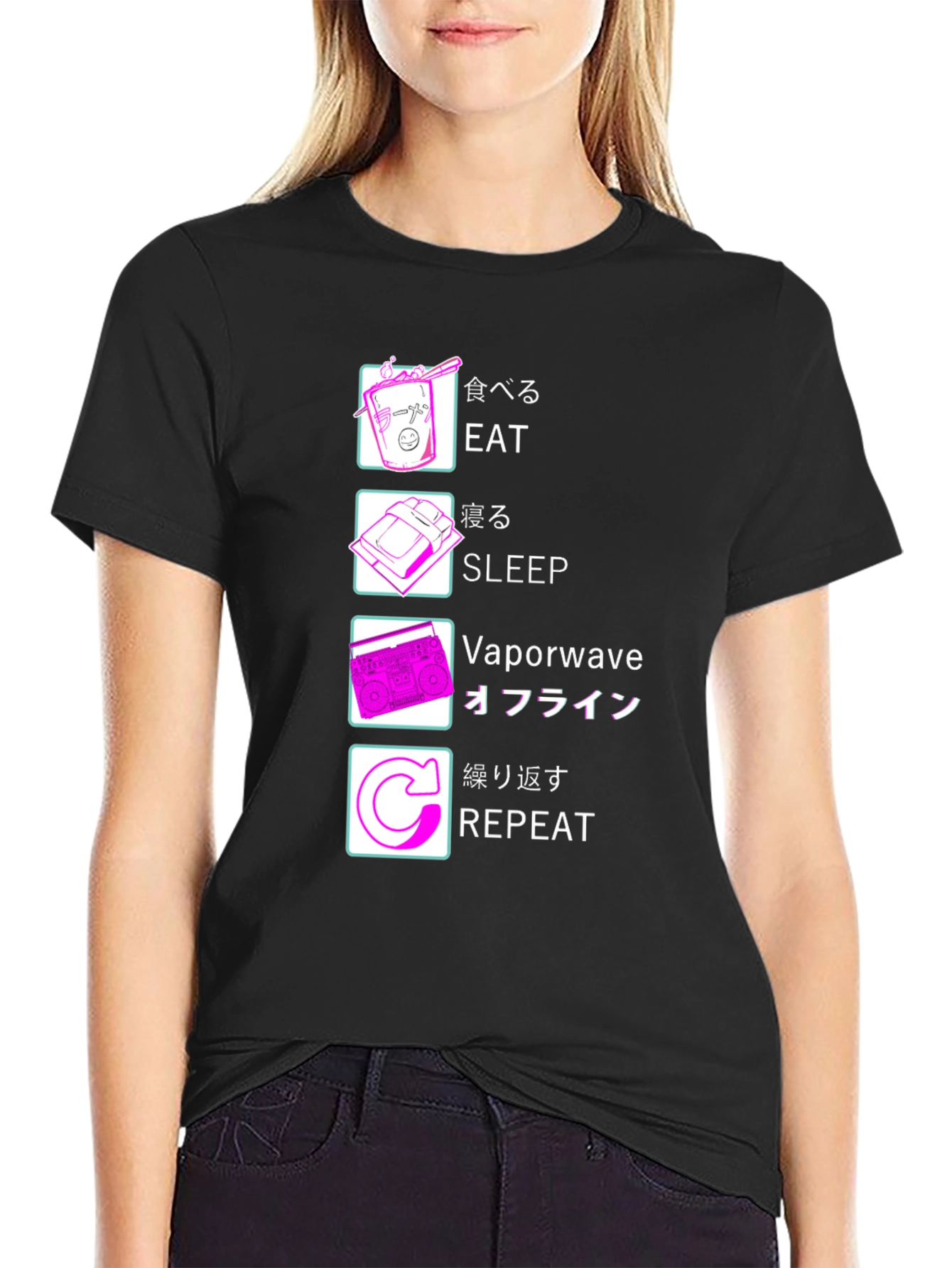 Eat Sleep Vaporwave Repeat T-Shirt