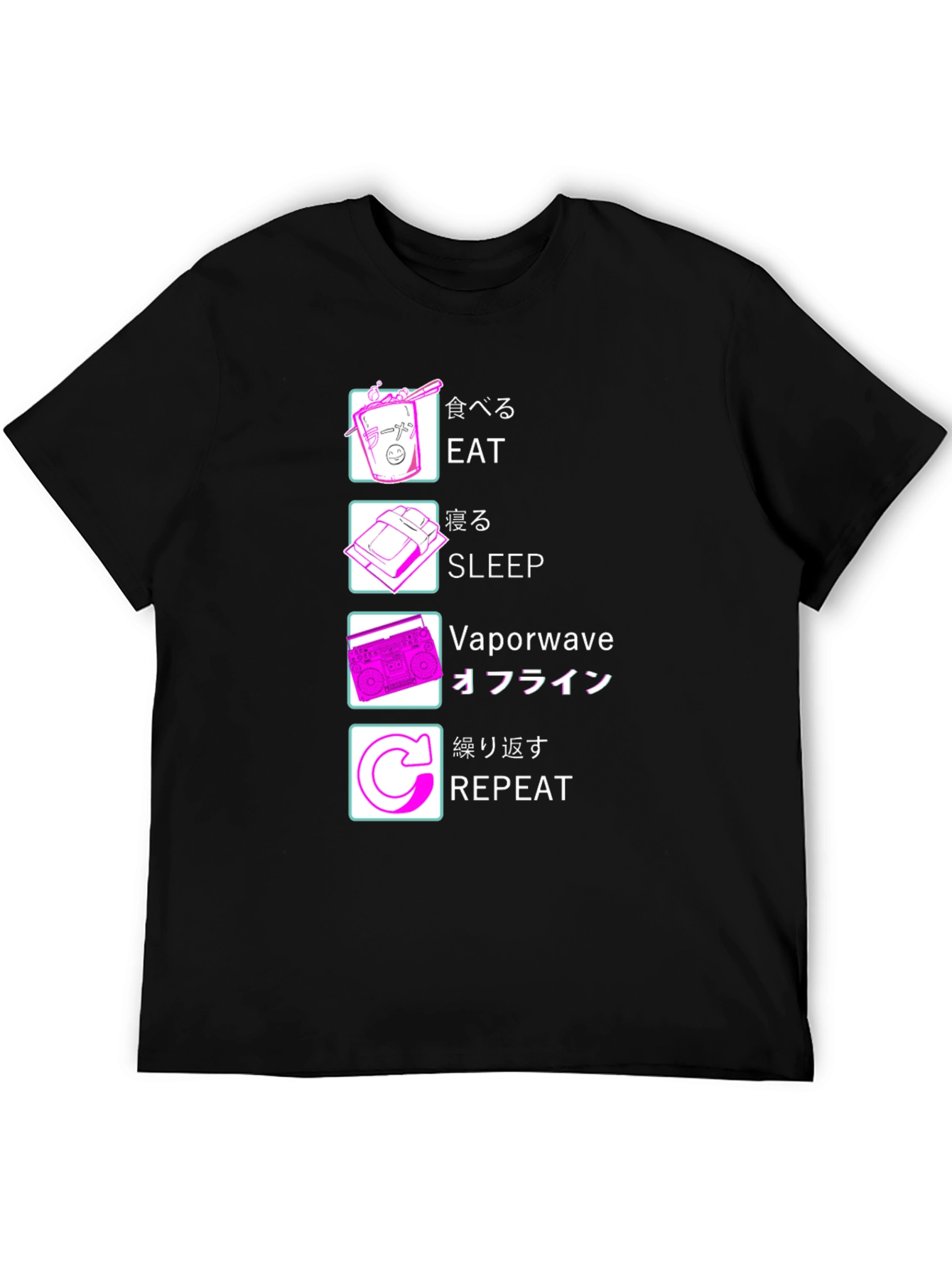 Eat Sleep Vaporwave Repeat T-Shirt