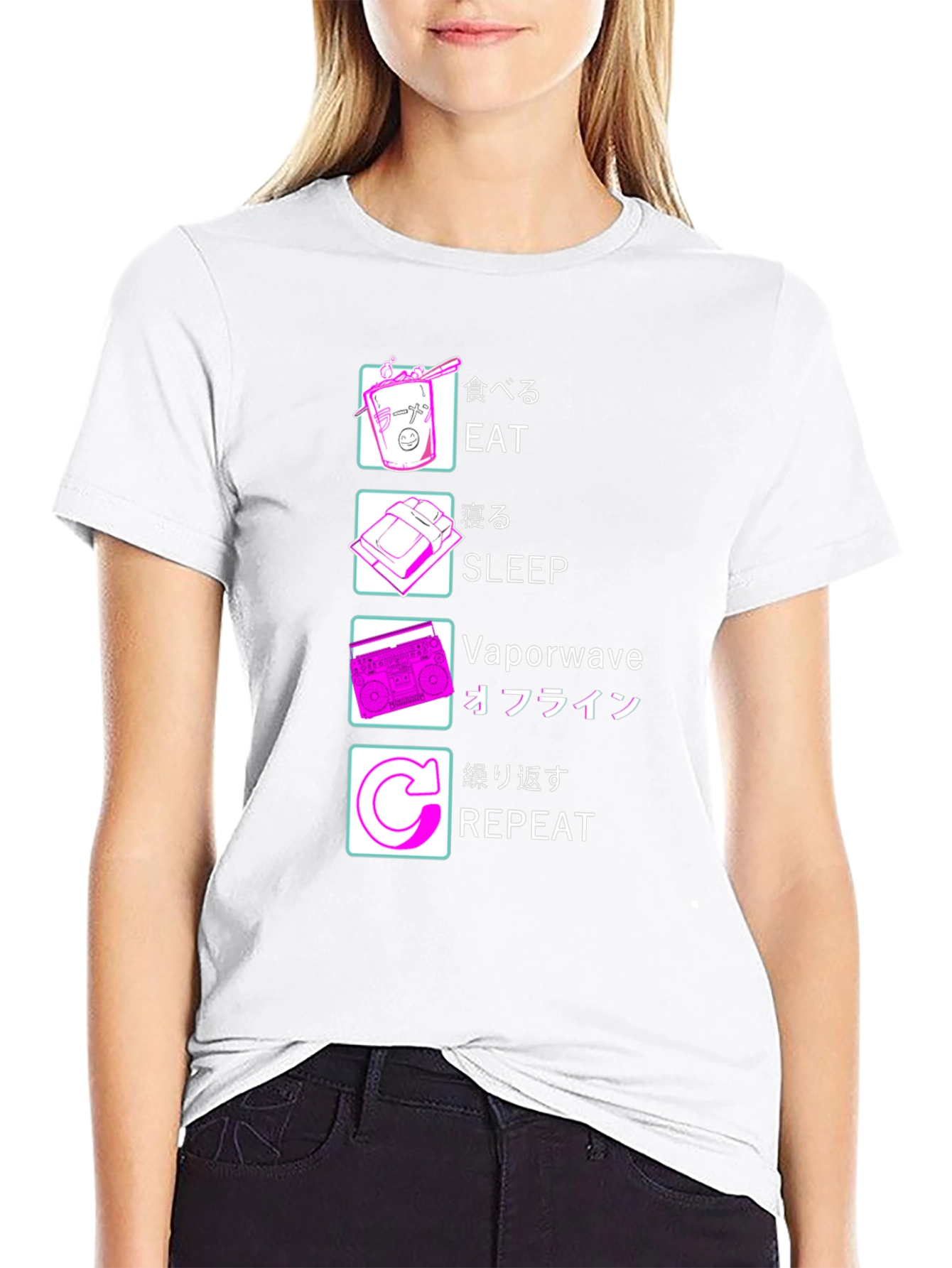 Eat Sleep Vaporwave Repeat T-Shirt