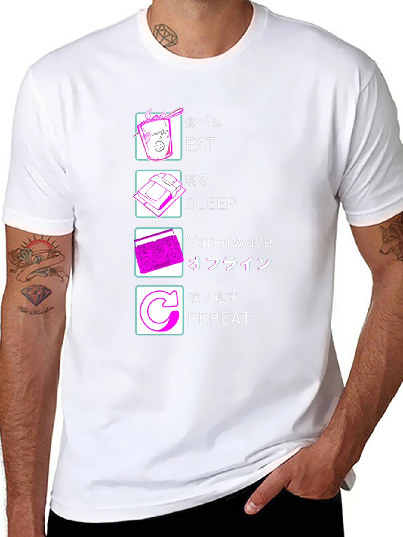 Eat Sleep Vaporwave Repeat T-Shirt