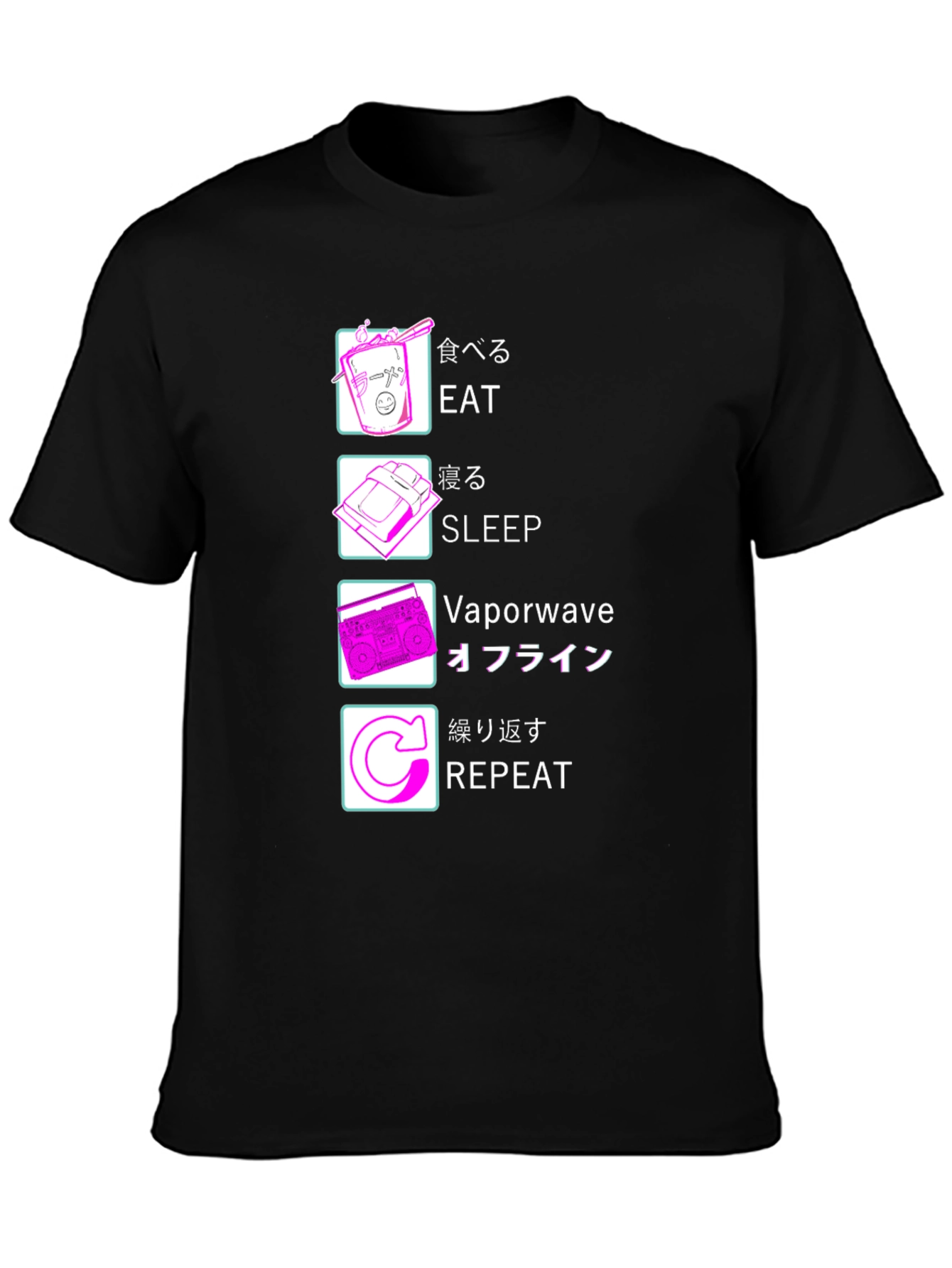 Eat Sleep Vaporwave Repeat T-Shirt