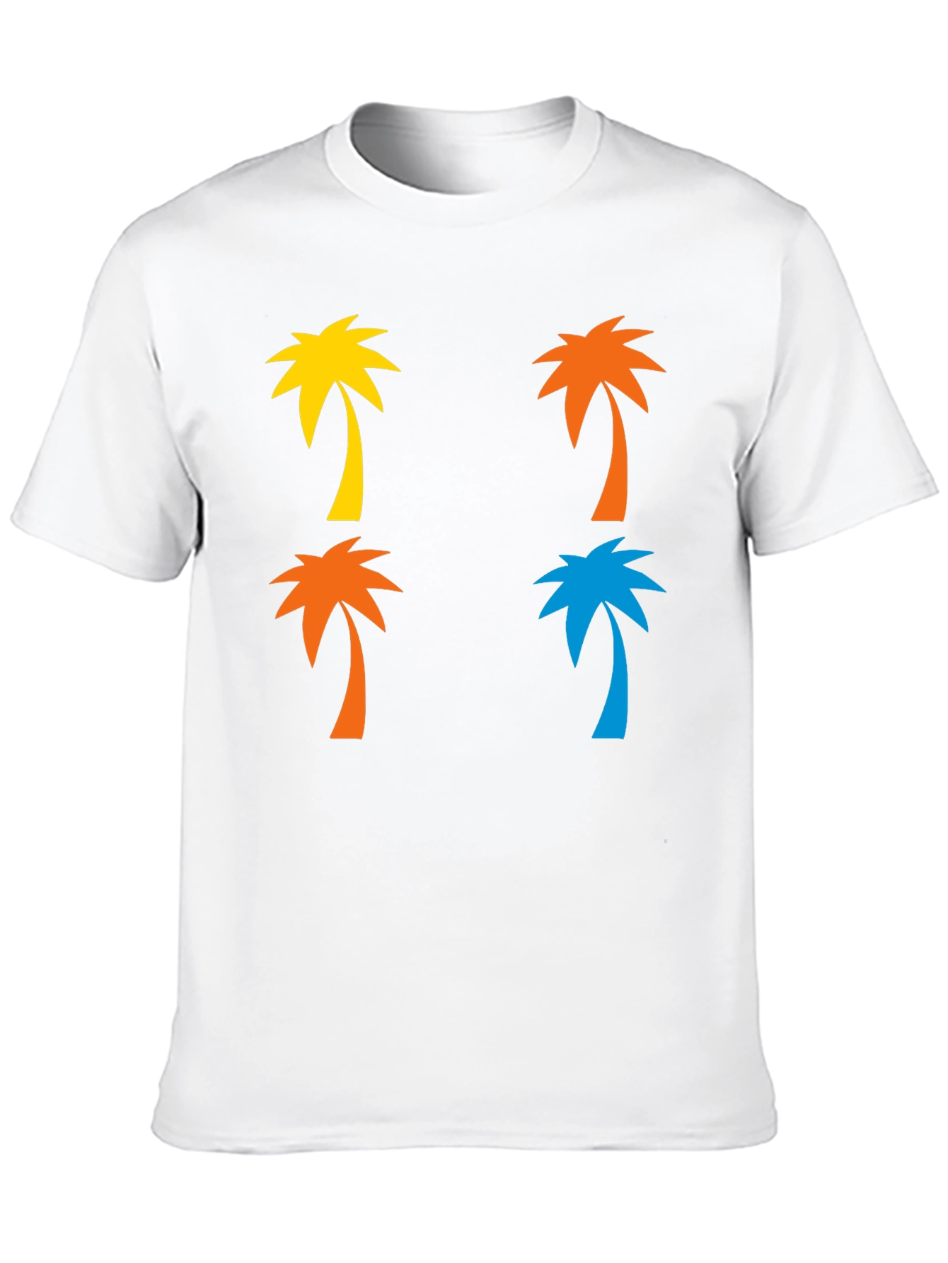 Trendy Palm Tree Graphic Black T-Shirt